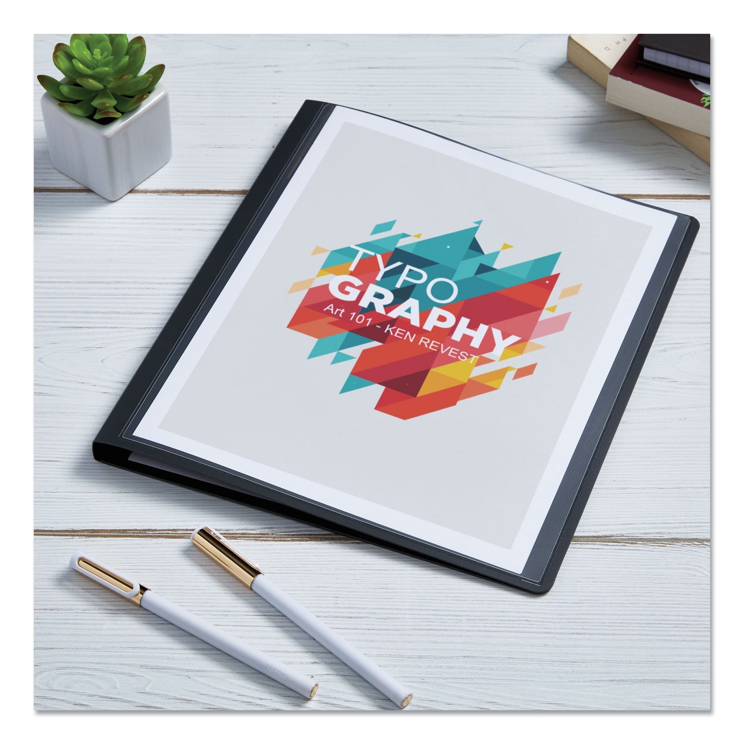 Avery® Lay Flat View Report Cover, Flexible Fastener, 0.5" Capacity, 8.5 X 11, Clear/gray