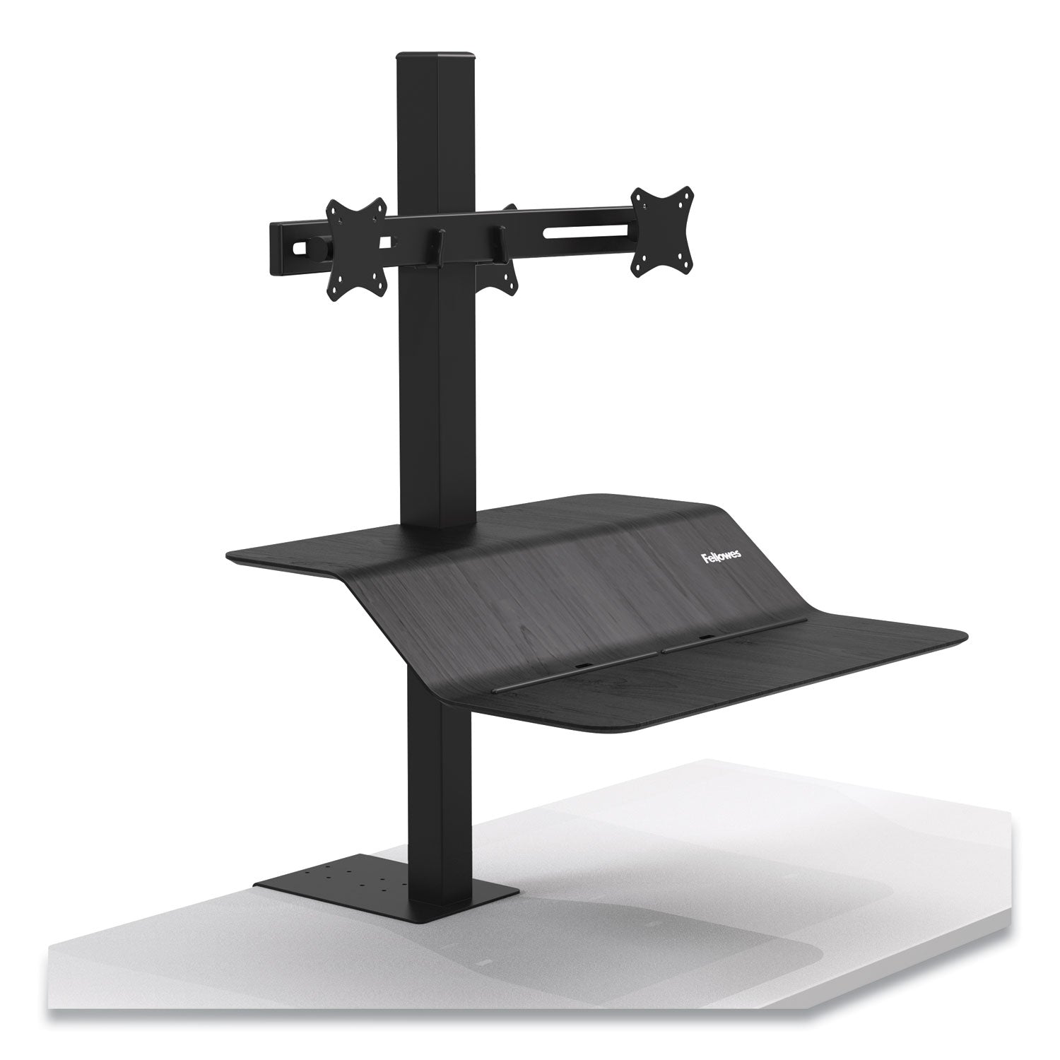 Fellowes® Lotus Ve Sit-Stand Workstation - Dual, 29" X 28.5" X 42.5", Black - Bloom Skins