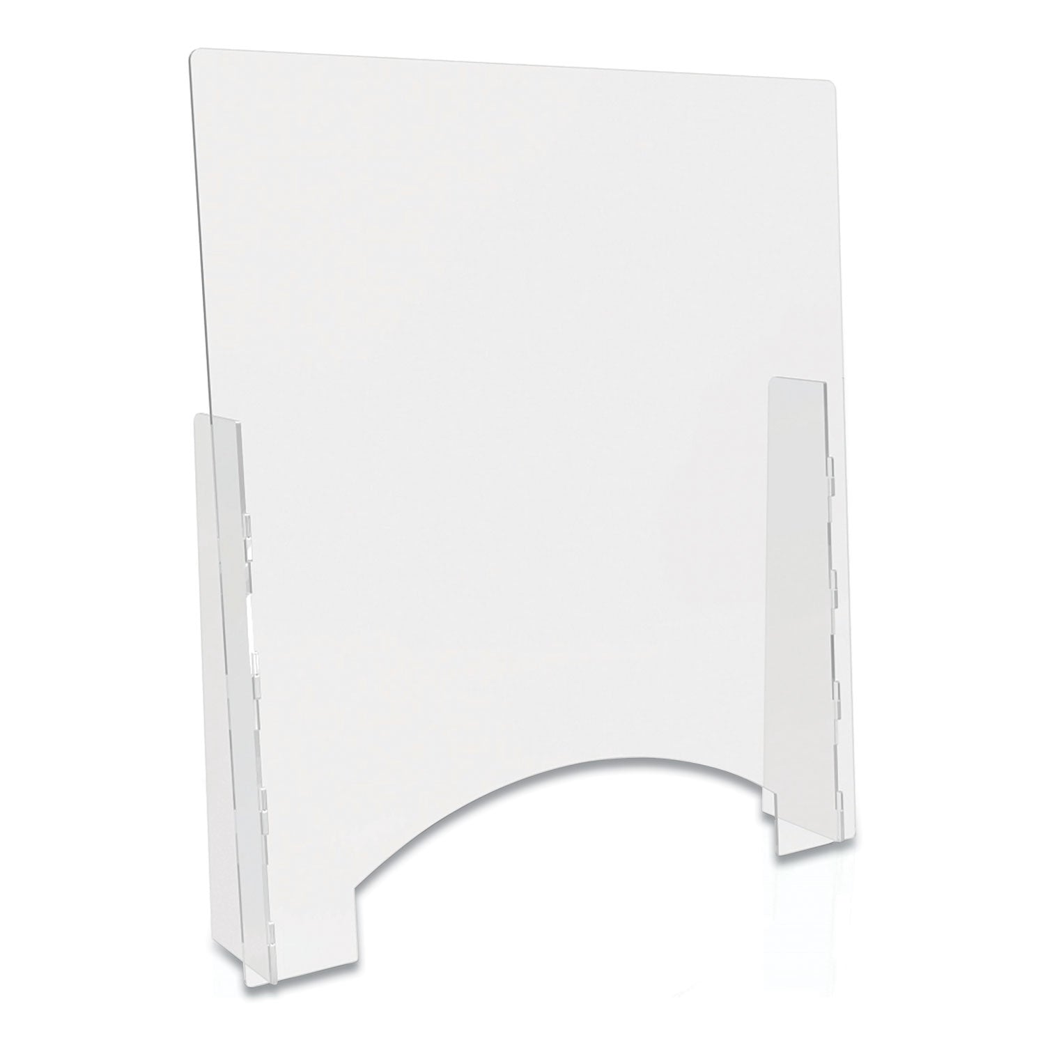 deflecto® Counter Top Barrier With Pass Thru, 31.75" X 6" X 36", Polycarbonate, Clear, 2/carton