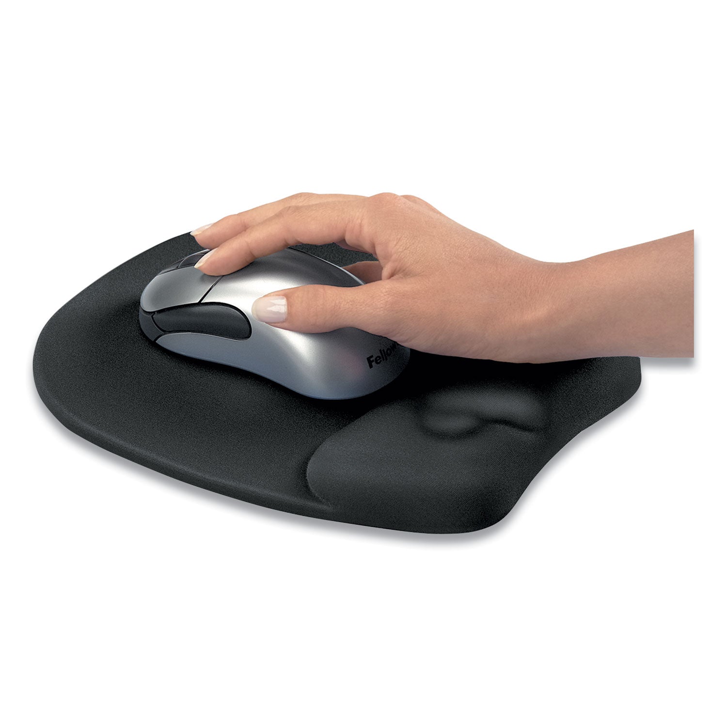 Fellowes® Memory Foam Mouse Pad with Wrist Rest, 7.93 x 9.25, Black