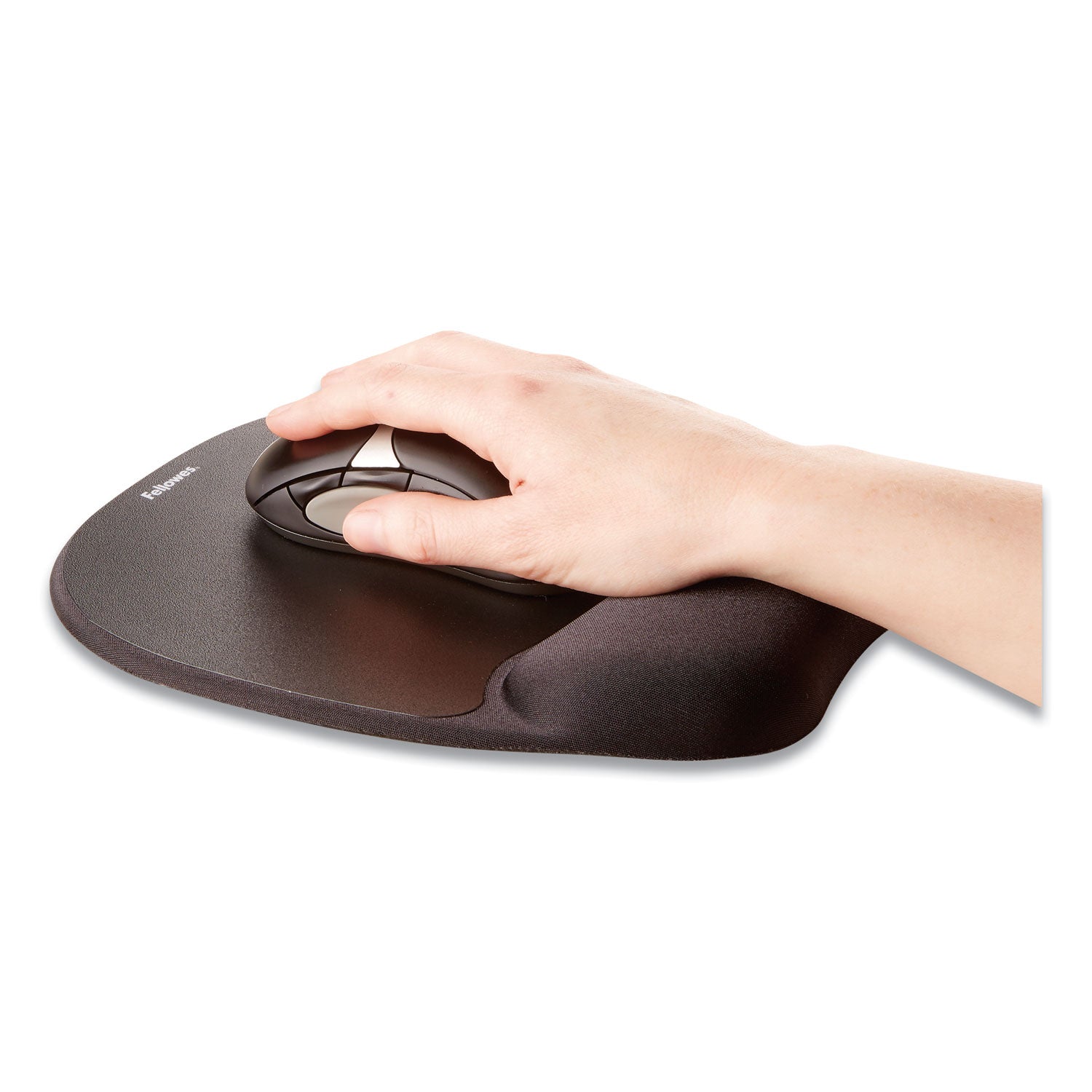 Fellowes® Memory Foam Mouse Pad with Wrist Rest, 7.93 x 9.25, Black