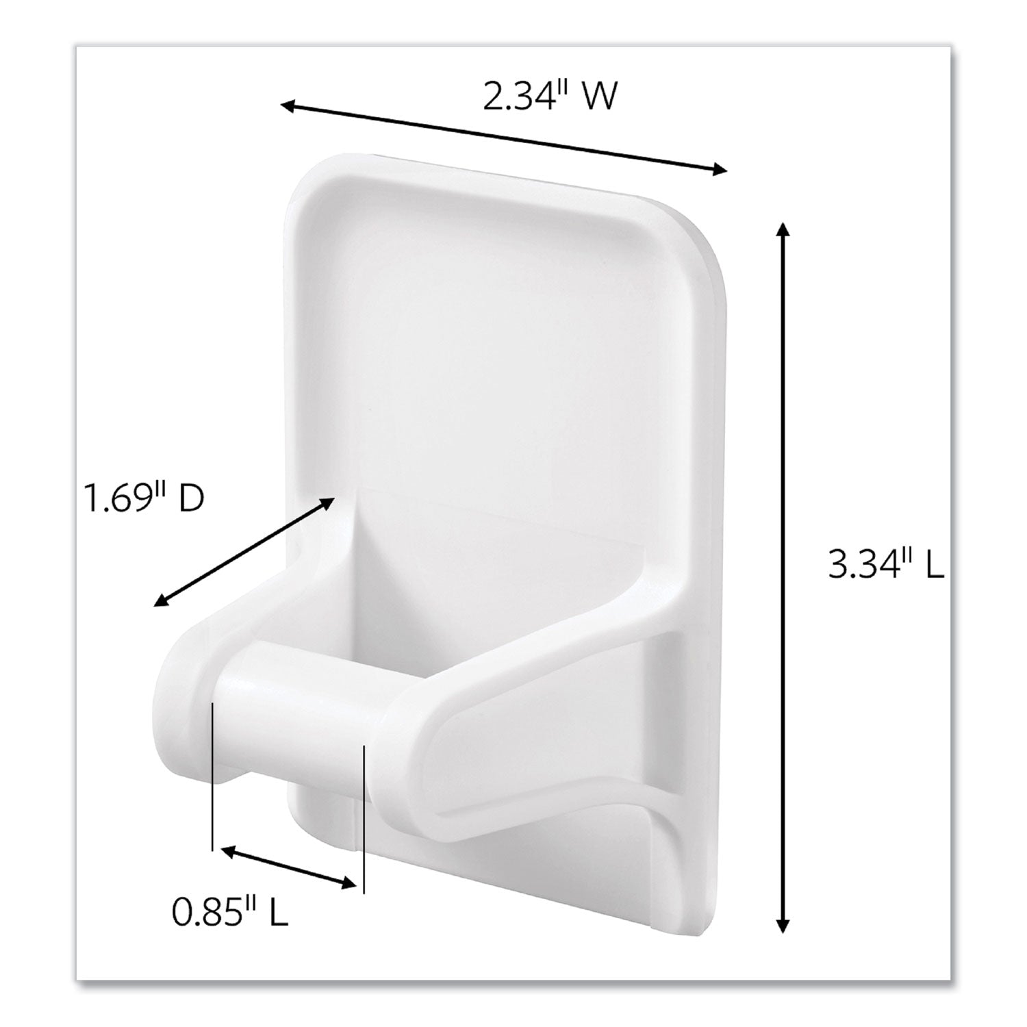 Command™ Spray Bottle Holder, 2.34w x 1.69d x 3.34h, White, 2 Hangers/4 Strips/Pack