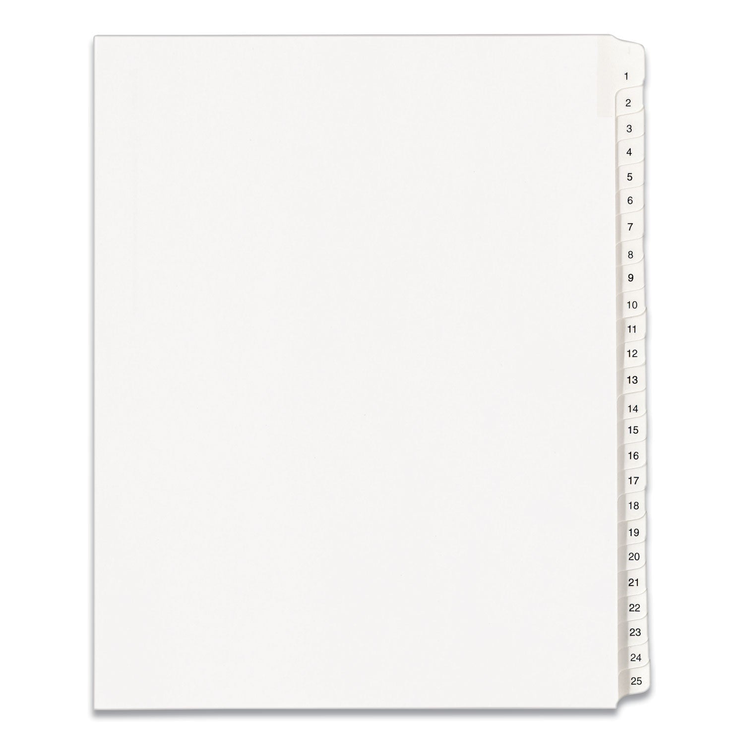 Preprinted Legal Exhibit Side Tab Dividers | 25-Tab