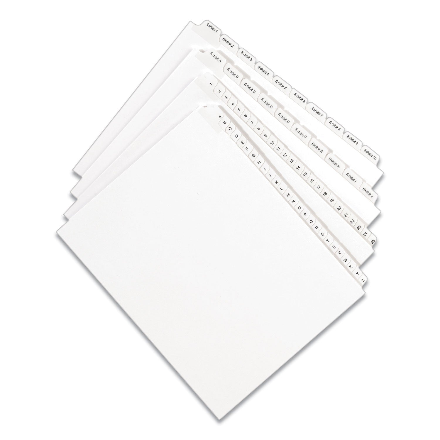 Avery® Preprinted Legal Exhibit Side Tab Index Dividers, Allstate Style, 10-Tab, I To X, 11 X 8.5, White, 1 Set