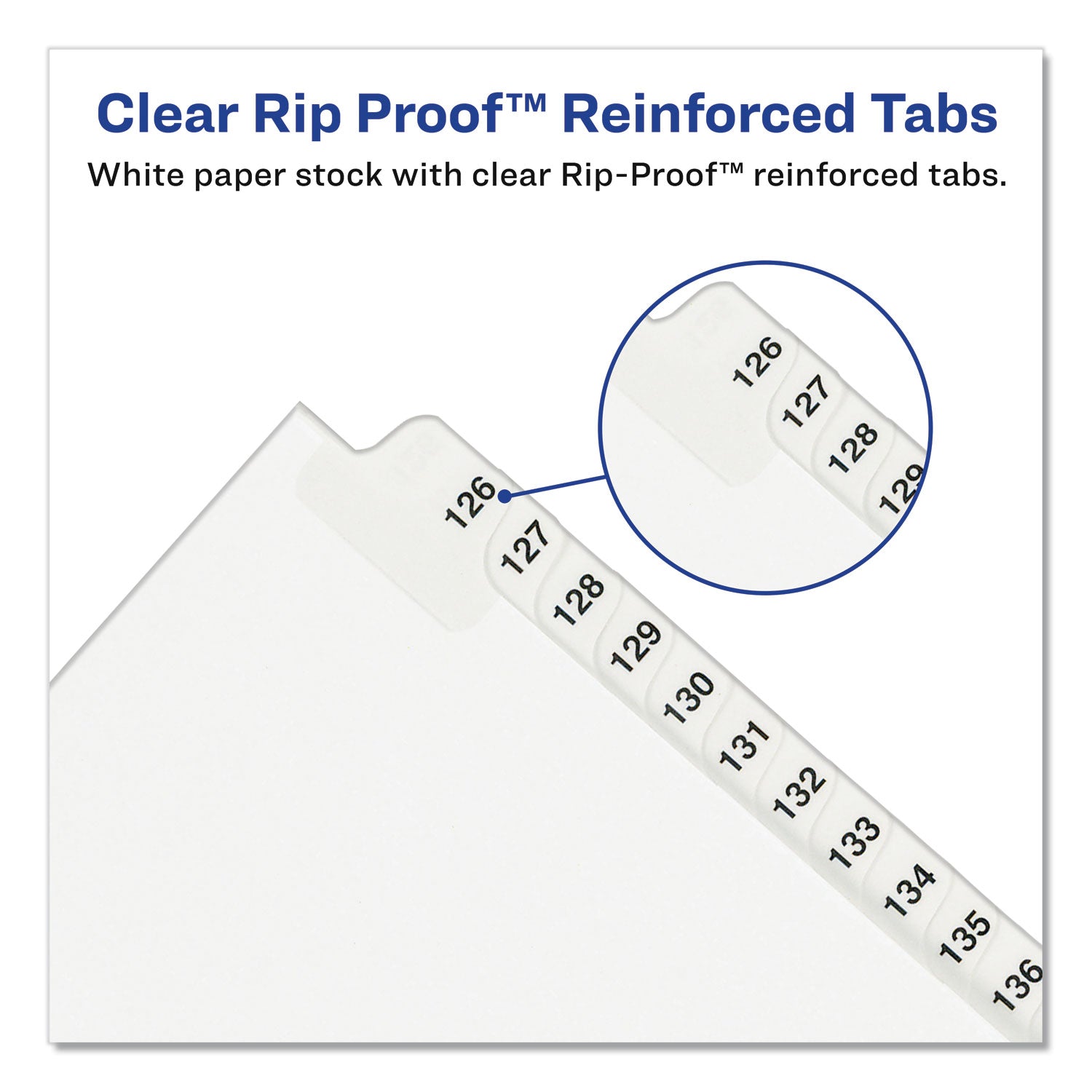 Avery® Preprinted Legal Exhibit Side Tab Index Dividers, Avery Style, 27-Tab, A To Z, 11 X 8.5, White, 1 Set