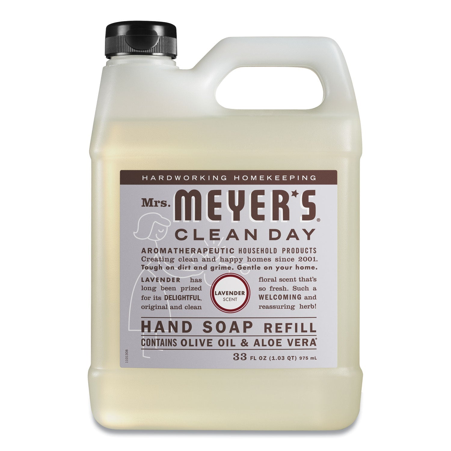 Mrs. Meyer's® Clean Day Liquid Hand Soap Refill, Lavender Scent, 33 oz, 6/Carton