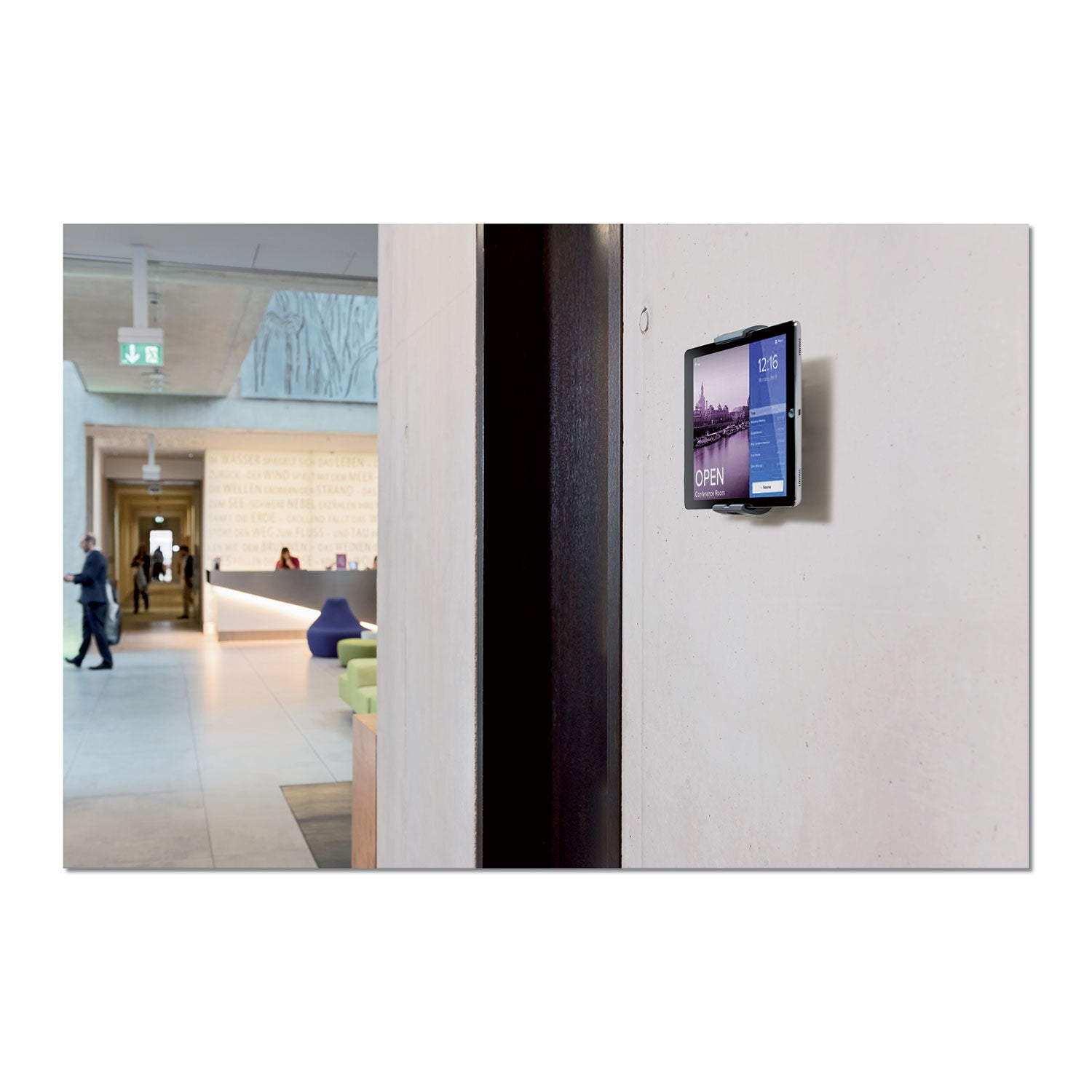 Durable® Wall-Mounted Tablet Holder, Silver/charcoal Gray