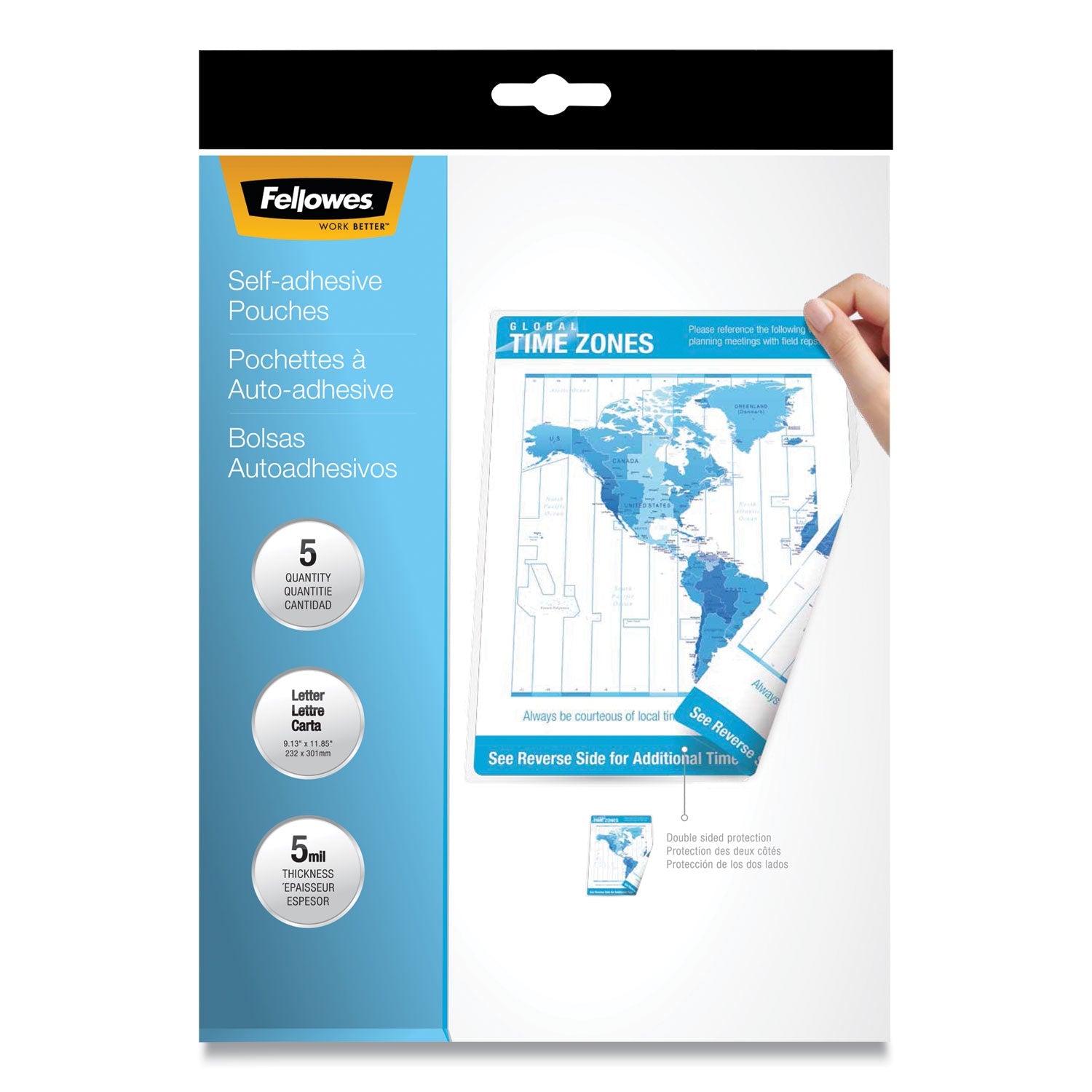 Fellowes Self-Adhesive Laminating Pouches | 5/Pack