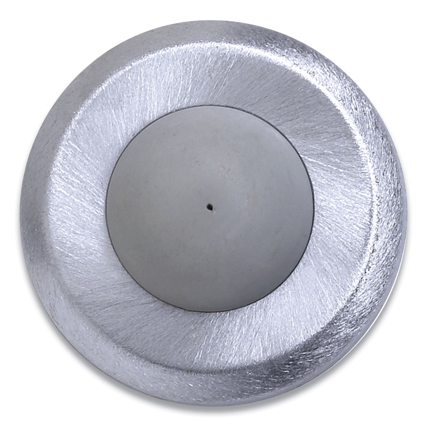 Convex Wall Bumper | Satin Chrome/Gray