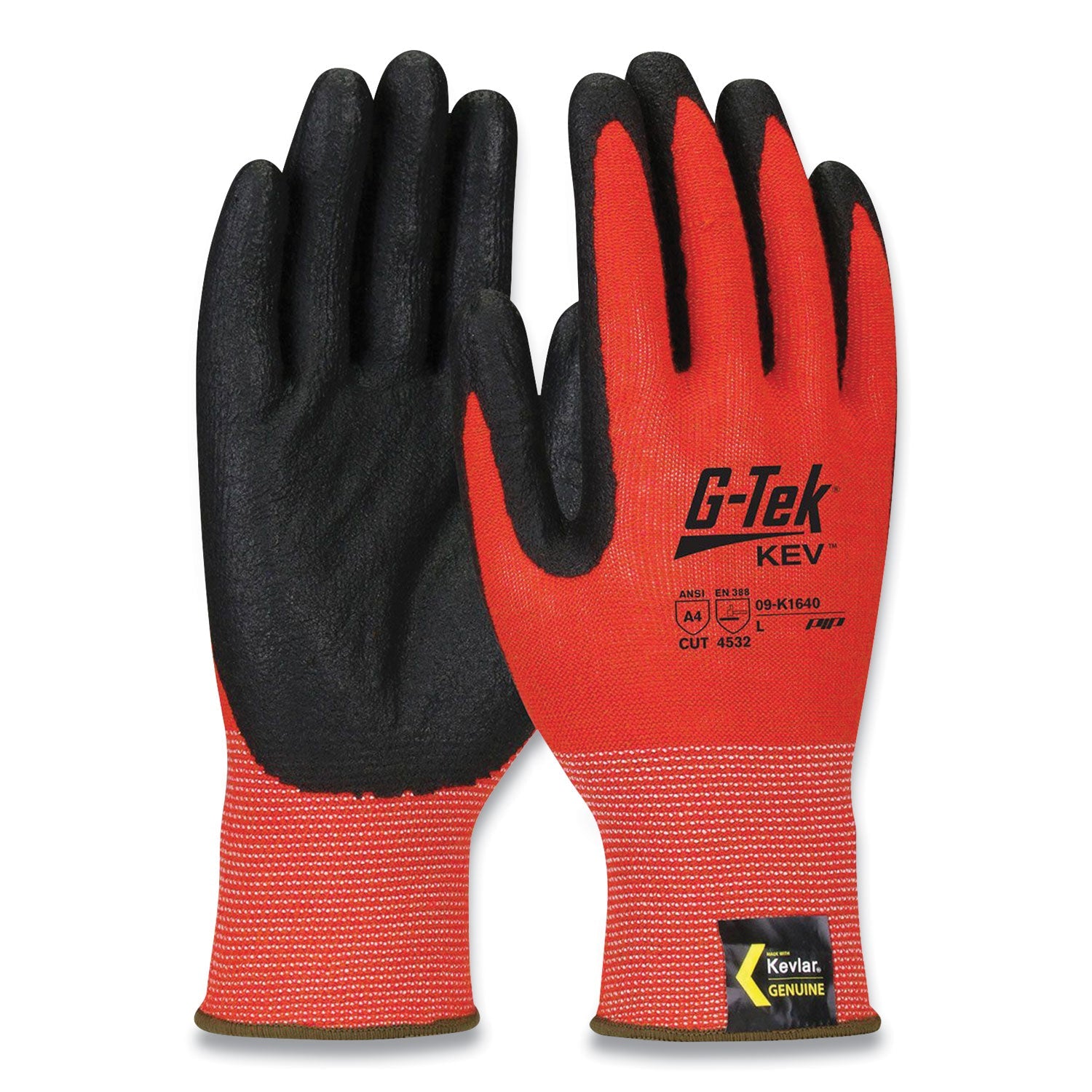 Hi-Vis Seamless Knit Kevlar Gloves | Large