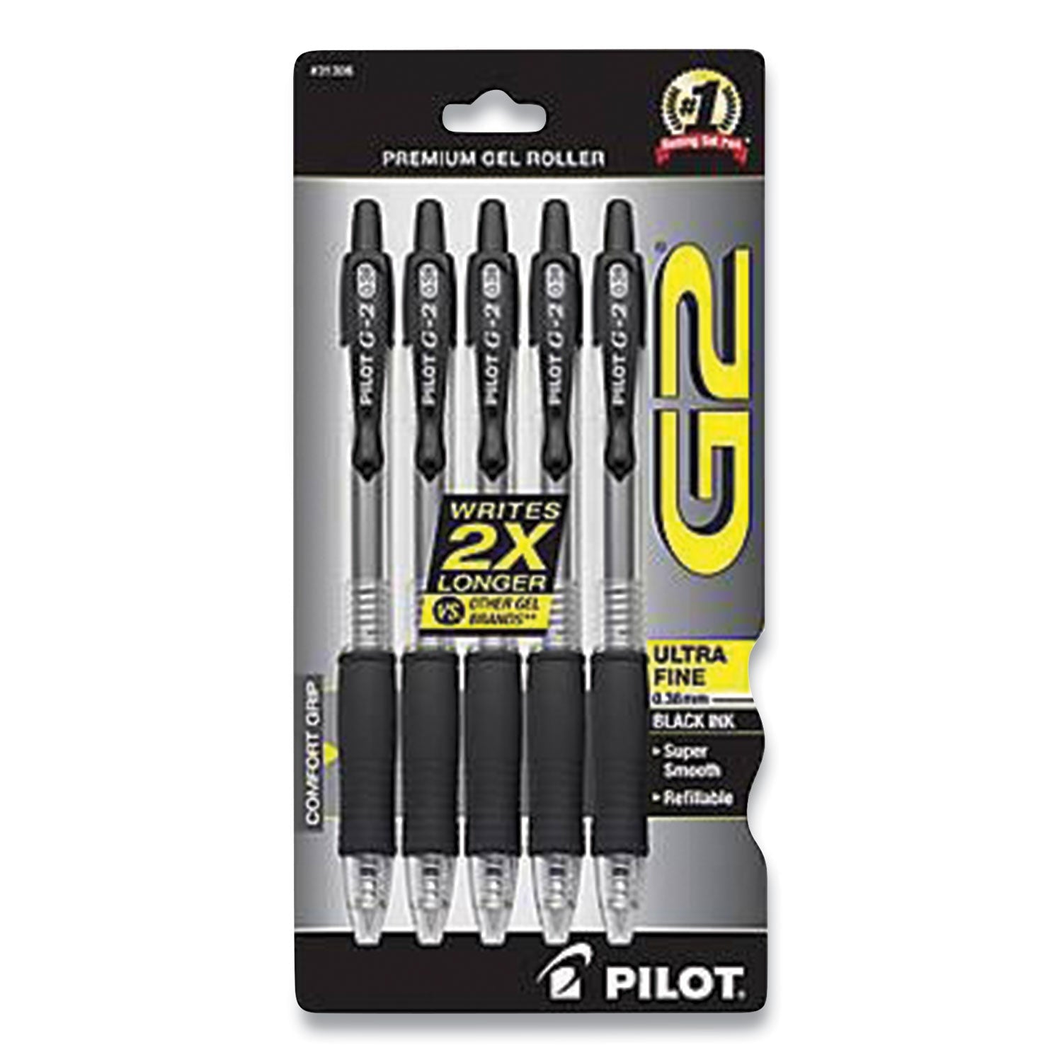 G2 Premium Gel Pen | Extra-Fine | Black | 5-Pk