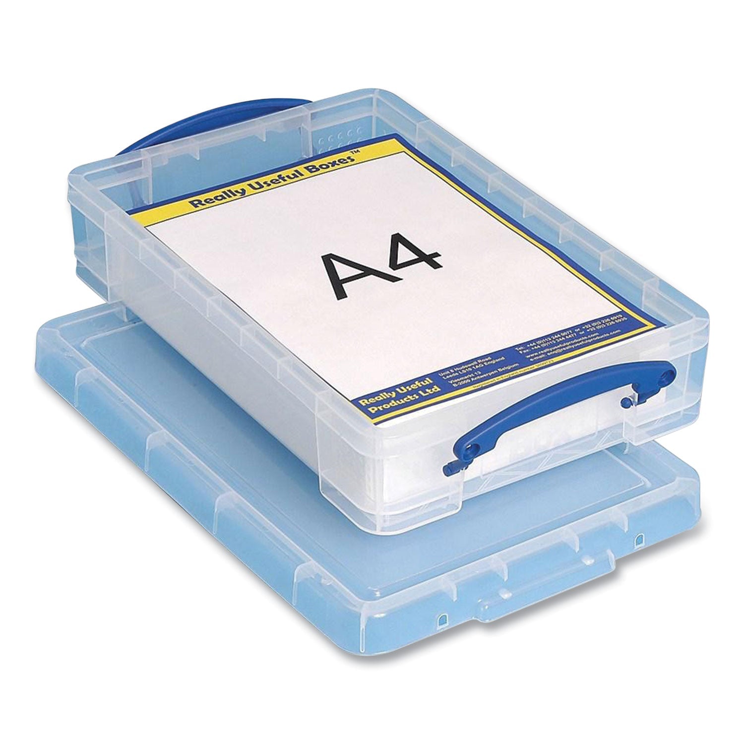 Snap-Lid Storage Bin | 1.05 Gal | Clear/Blue