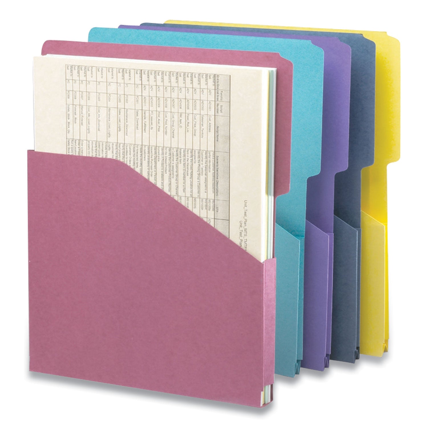 File Jackets | Smead Letter Size Assorted 5/Pack