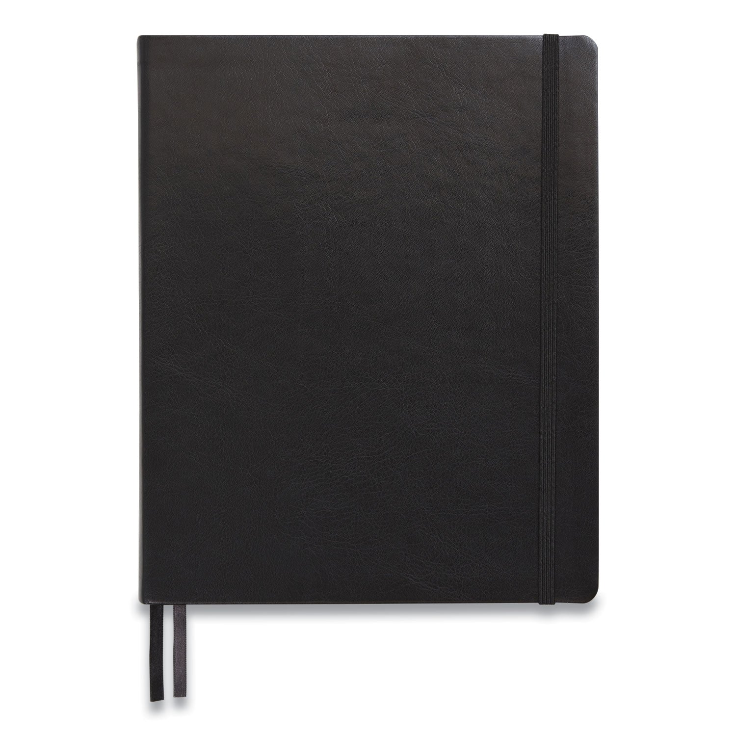 TRU RED™ Flexible-Cover Business Journal, 1-Subject, Narrow Rule, Black Cover, (128) 10 x 8 Sheets