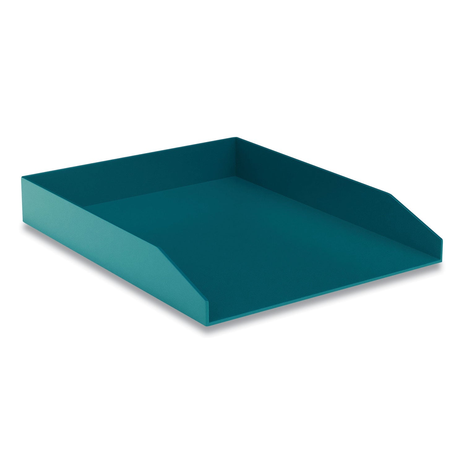 TRU RED™ Front-Load Stackable Plastic Document Tray, 1 Section, Letter Size Files, 9.8 X 12.24 X 1.75, Teal