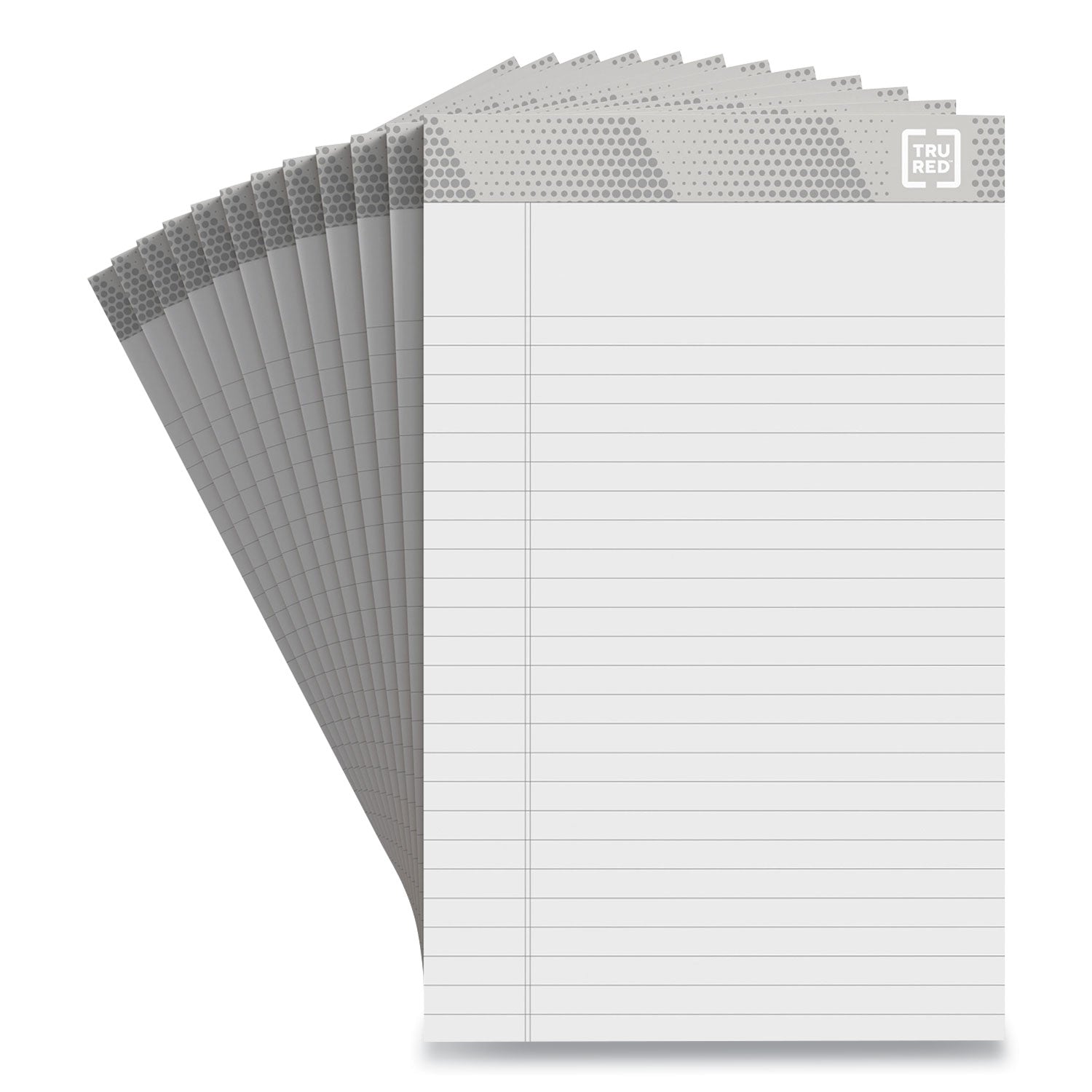 TRU RED™ Notepads, Narrow Rule, 50 White 5 X 8 Sheets, 12/pack