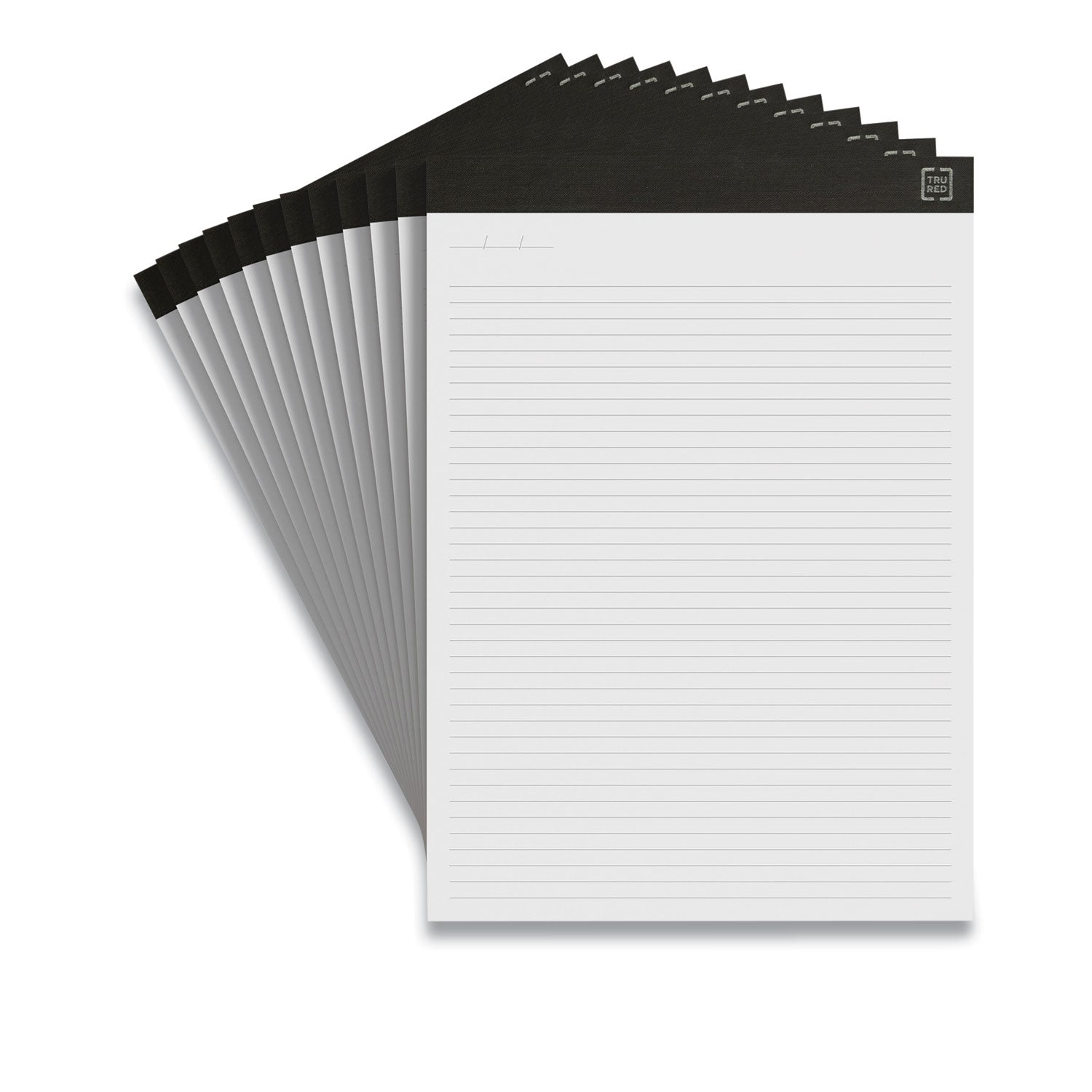 TRU RED™ Notepads, Narrow Rule, 50 White 8.5 X 11.75 Sheets, 12/pack