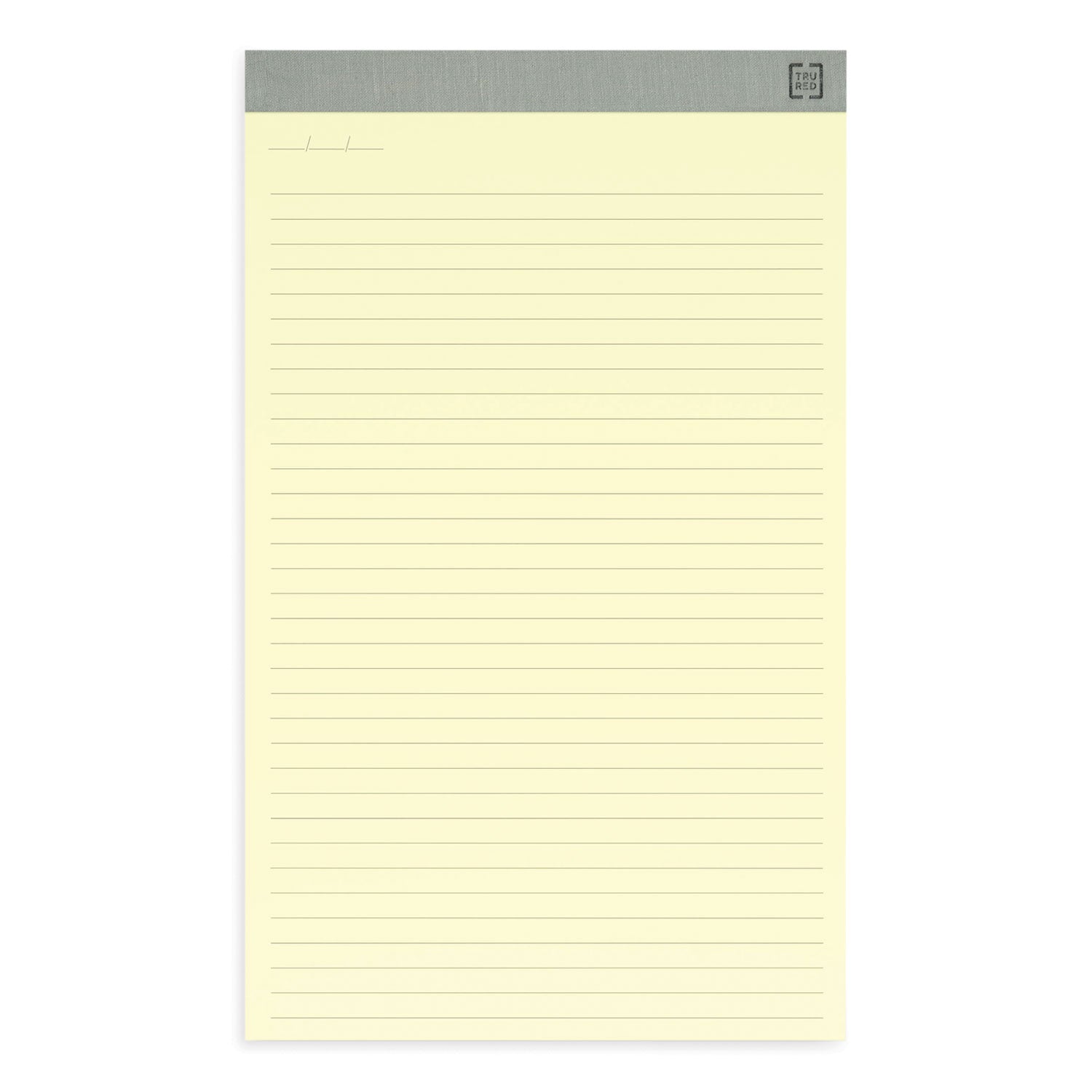 TRU RED™ Notepads, Wide/legal Rule, 50 Canary-Yellow 8.5 X 14 Sheets, 12/pack