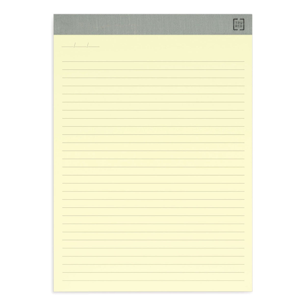 TRU RED™ Notepads, Wide/legal Rule, 50 Canary-Yellow 8.5 X 11.75 Sheets, 12/pack