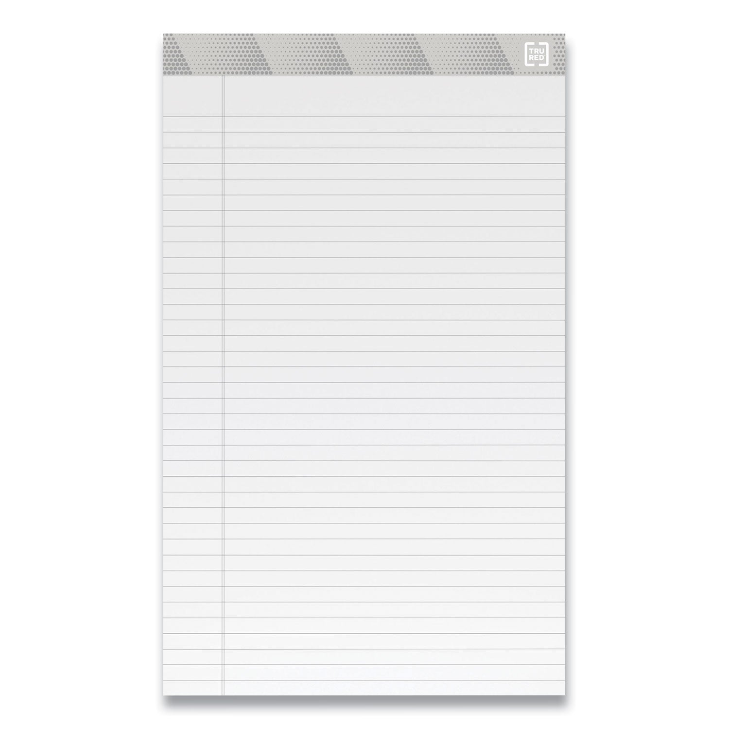 TRU RED™ Notepads, Wide/legal Rule, 50 White 8.5 X 14 Sheets, 12/pack