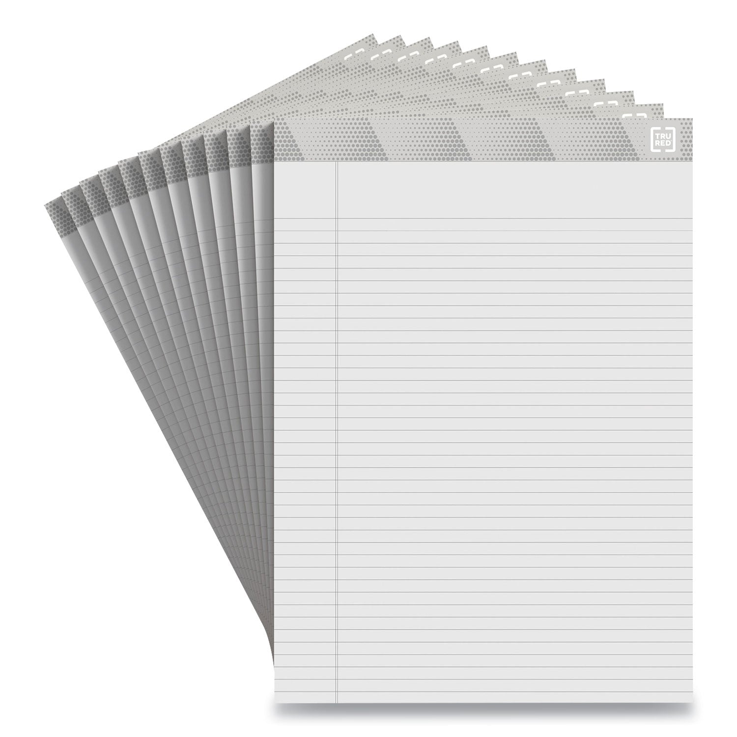 TRU RED™ Notepads, Narrow Rule, 50 White 8.5 X 11.75 Sheets, 12/pack
