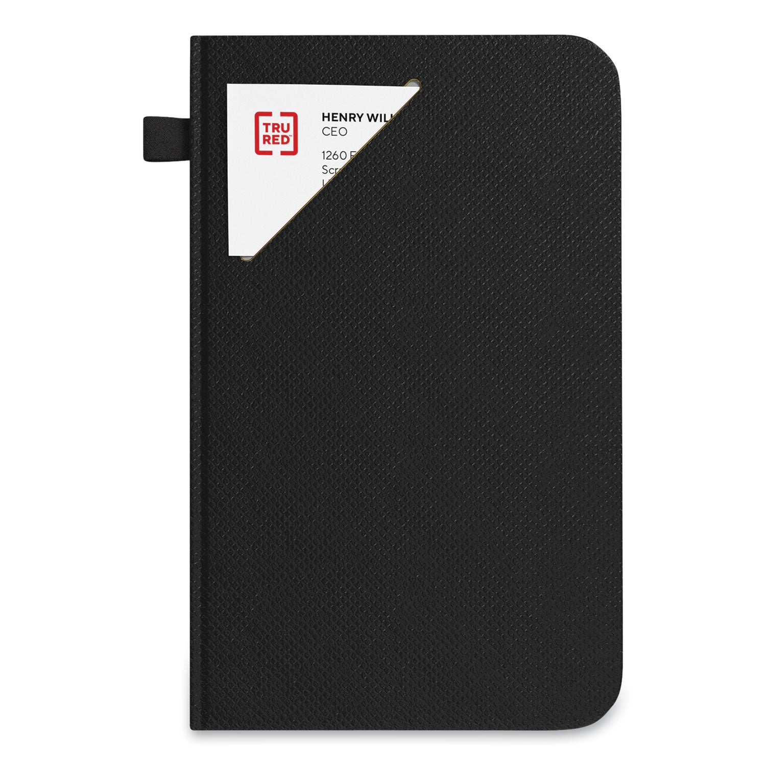 TRU RED™ Medium Starter Journal, 1-Subject, Narrow Rule, Black Cover, (192) 8 x 5 Sheets