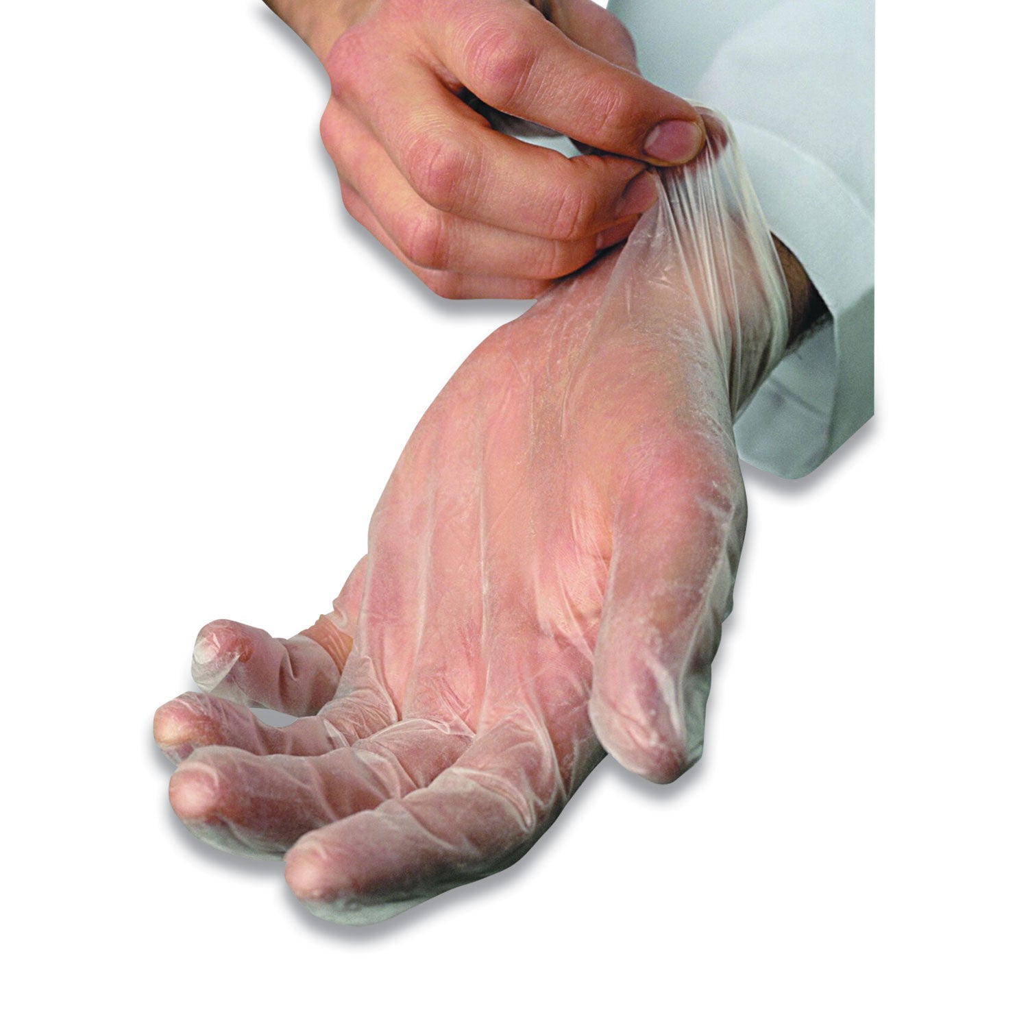 AMBITEX® V5101 SERIES LATEX-FREE POWDERED VINYL GLOVES, 3 MIL, X-LARGE, CLEAR, 100/BOX