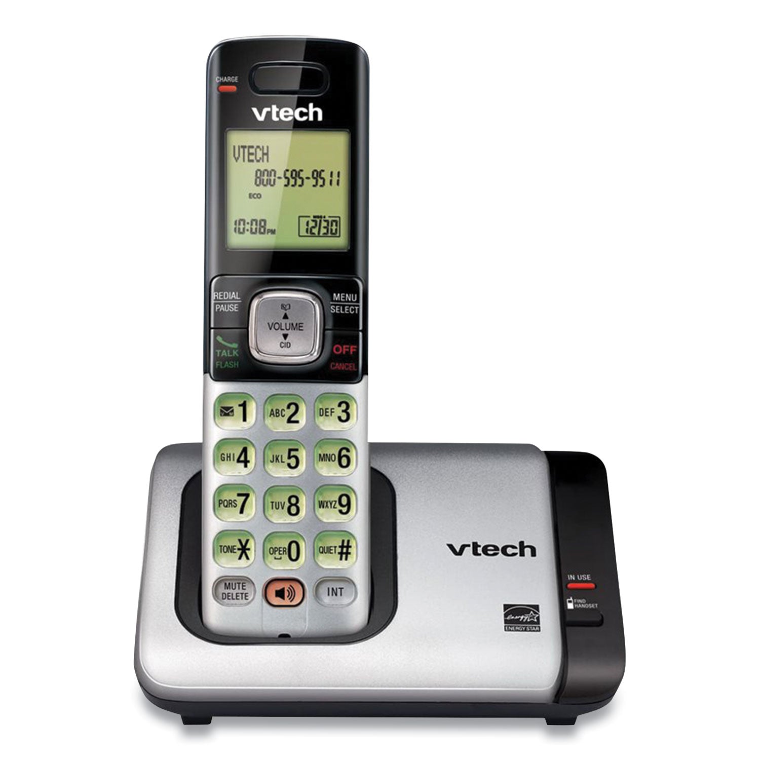Vtech® CS6719 CORDLESS TELEPHONE, BLACK/SILVER
