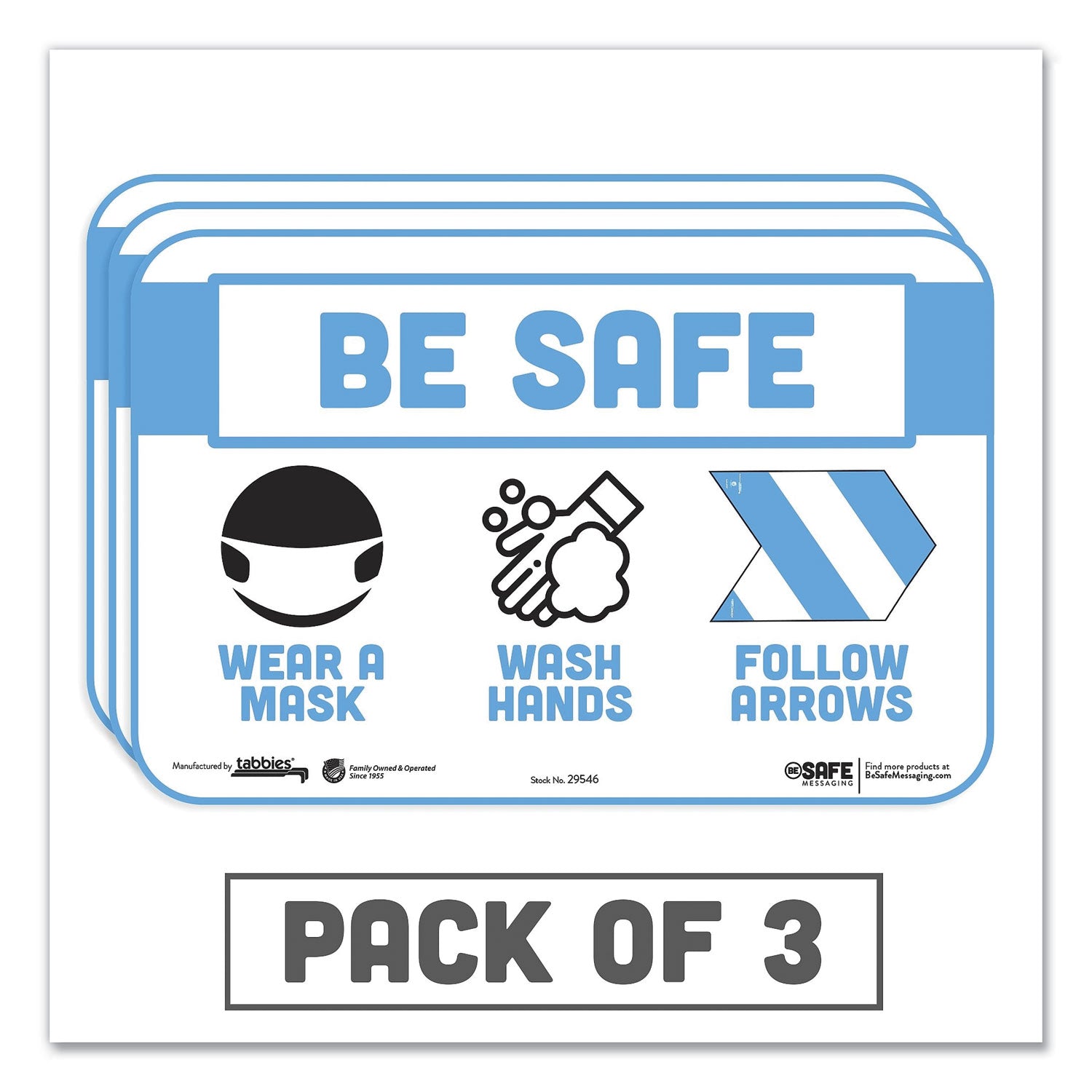 BeSafe Education Wall Signs | Tabbies® 3-Pack