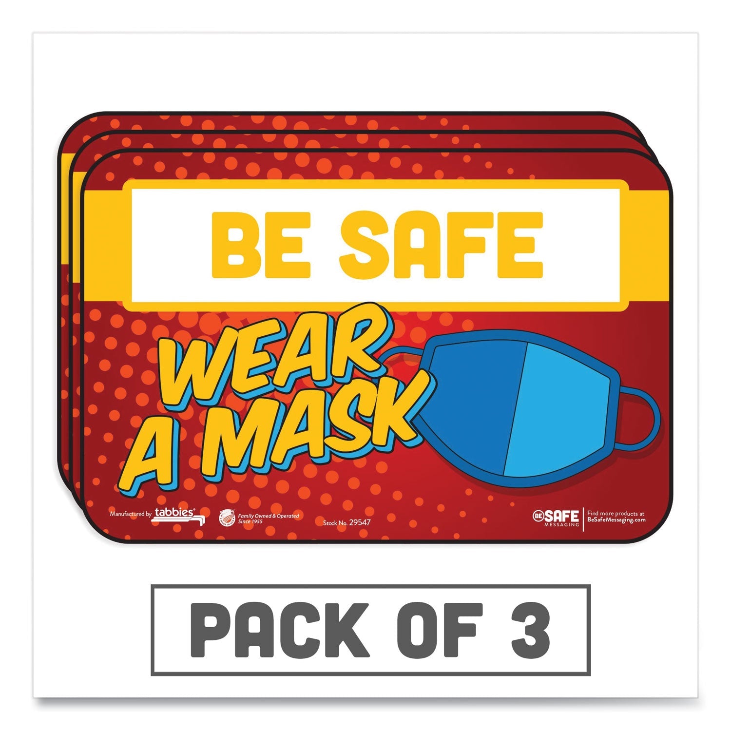 BeSafe Education Wall Signs | Tabbies® 3-Pack