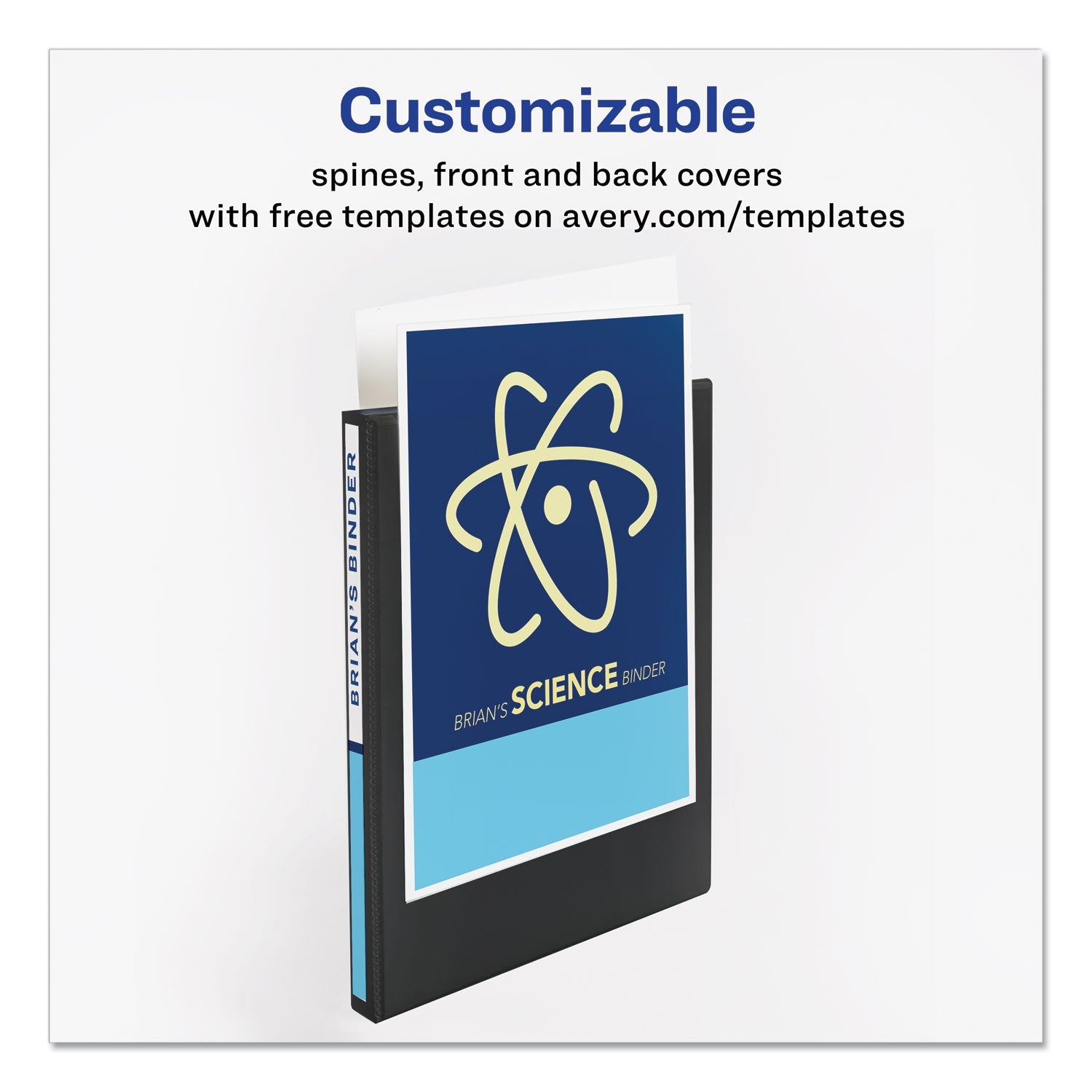 Avery® Durable View Binder With Durahinge And Slant Rings, 3 Rings, 0.5" Capacity, 11 X 8.5, Black