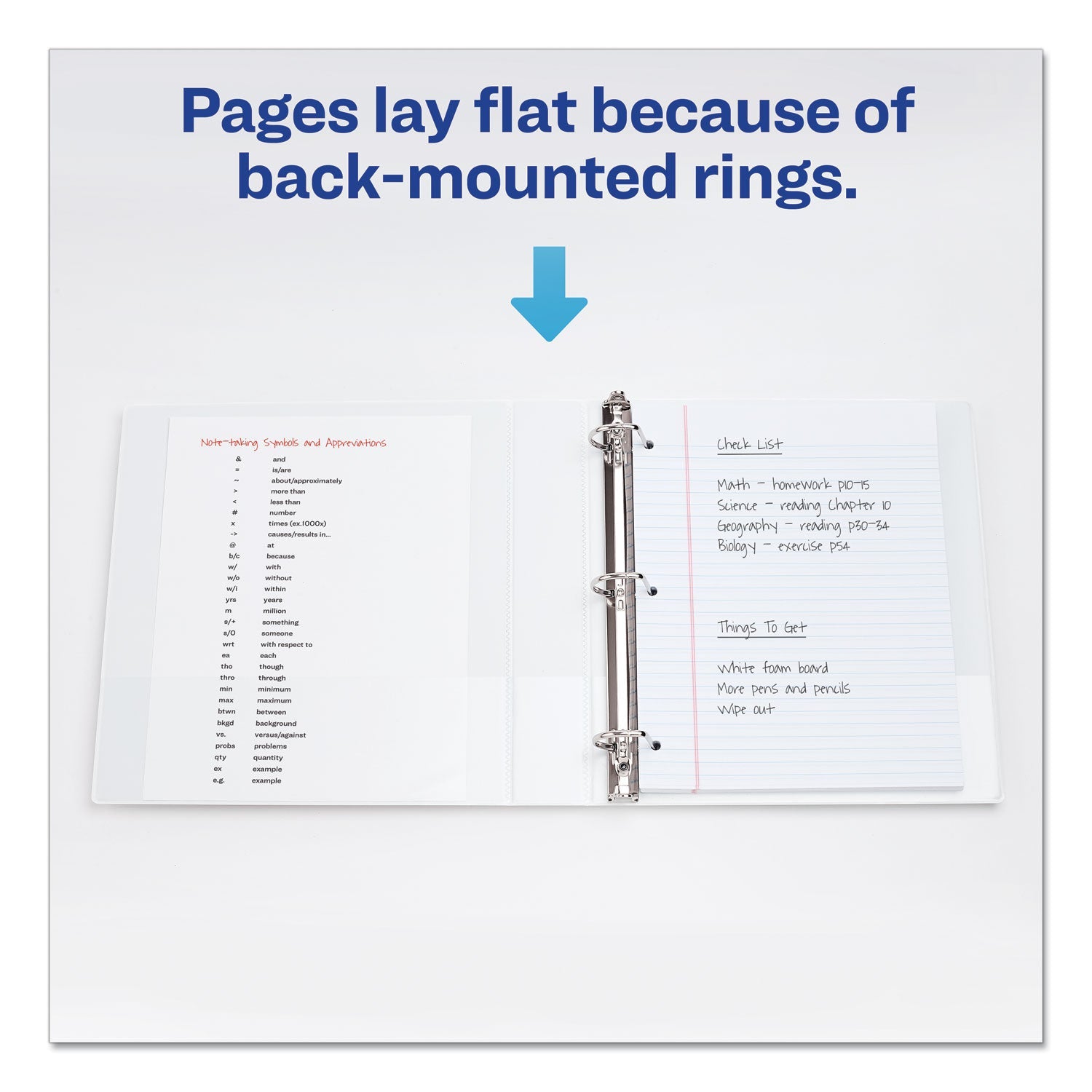 Avery® Durable View Binder With Durahinge And Slant Rings, 3 Rings, 0.5" Capacity, 11 X 8.5, White