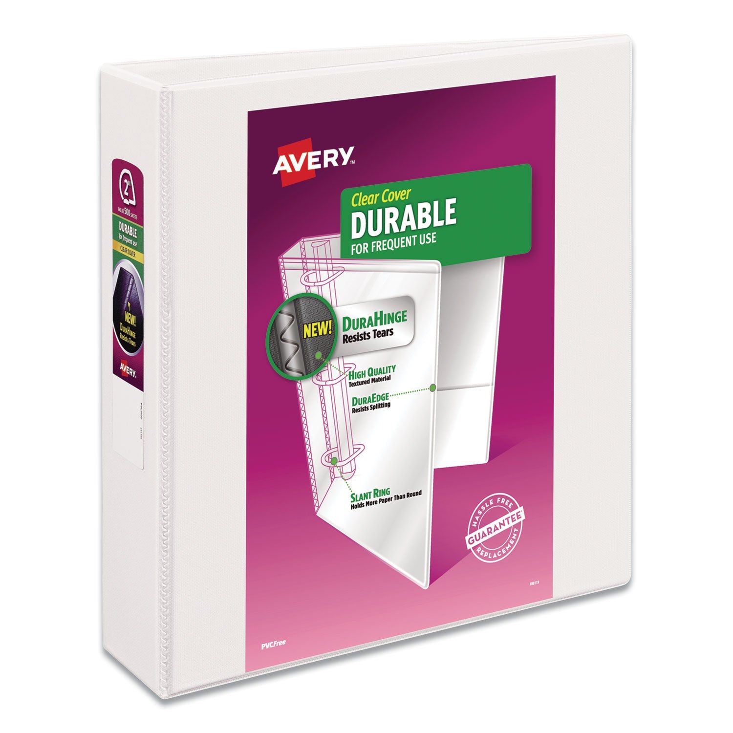 Durable View Binder | White | 2" Ring, 4/pack