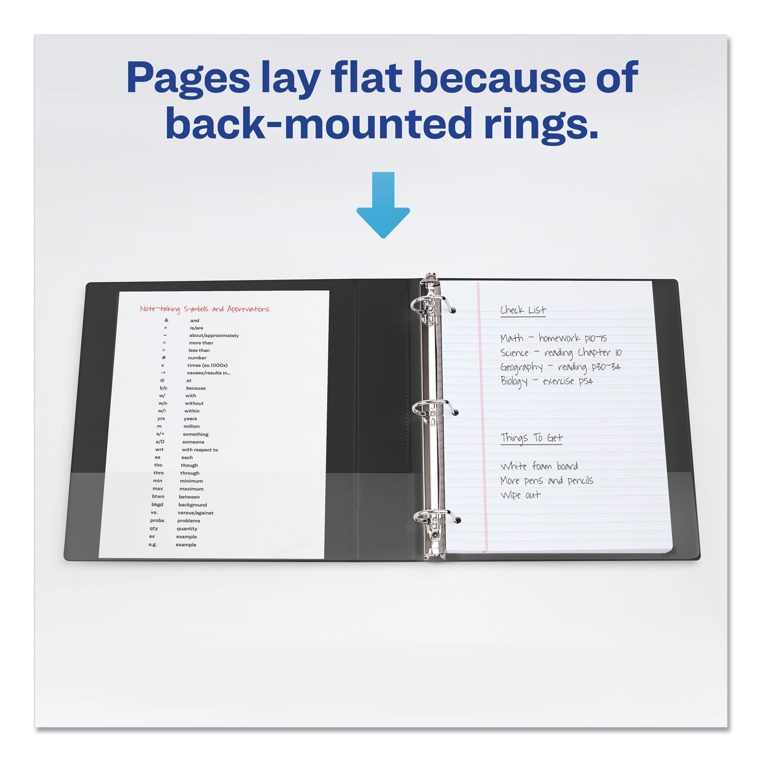 Avery® Durable View Binder With Durahinge And Slant Rings, 3 Rings, 0.5" Capacity, 11 X 8.5, Black