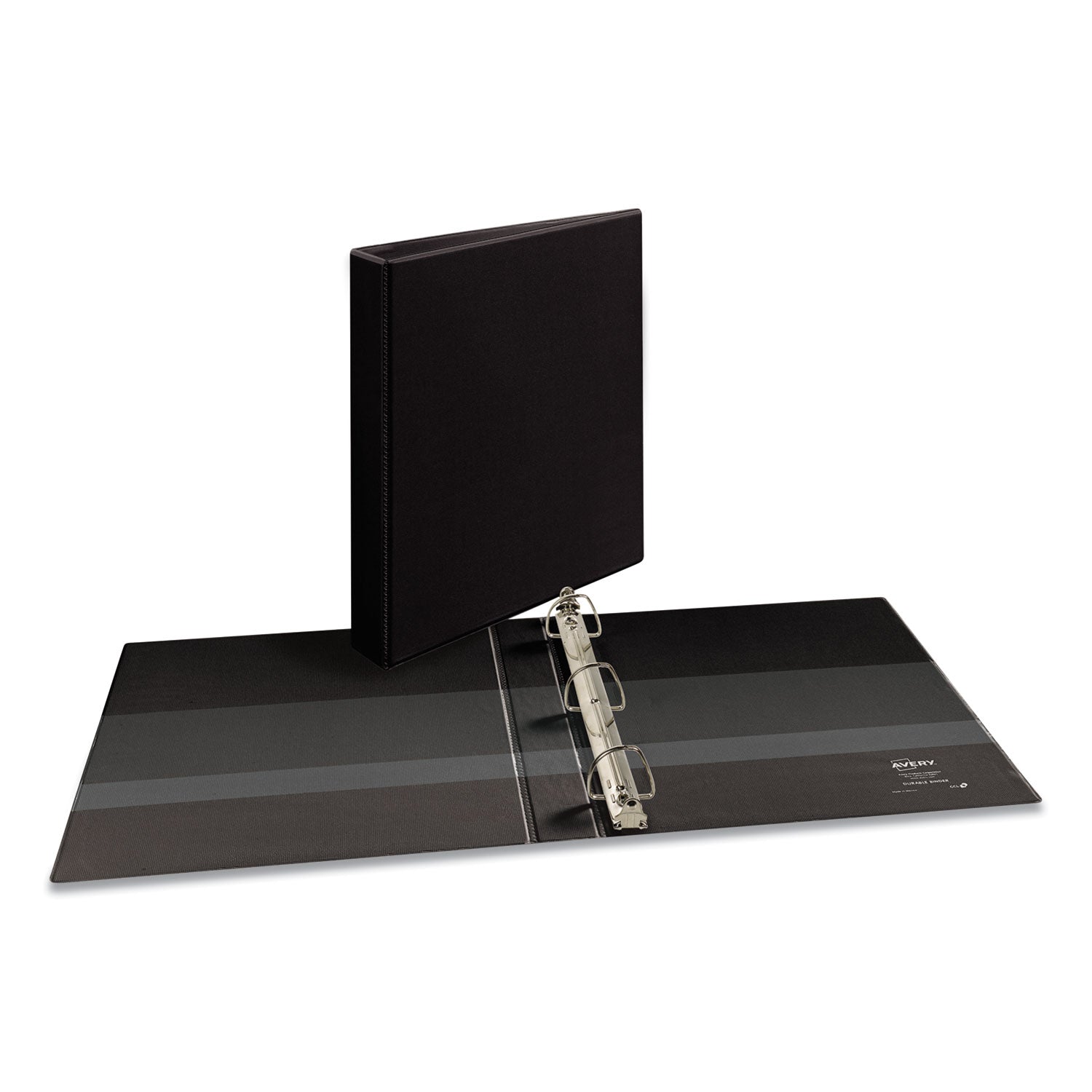 Avery® Durable View Binder With Durahinge And Ezd Rings, 3 Rings, 1" Capacity, 11 X 8.5, Black, (9300)