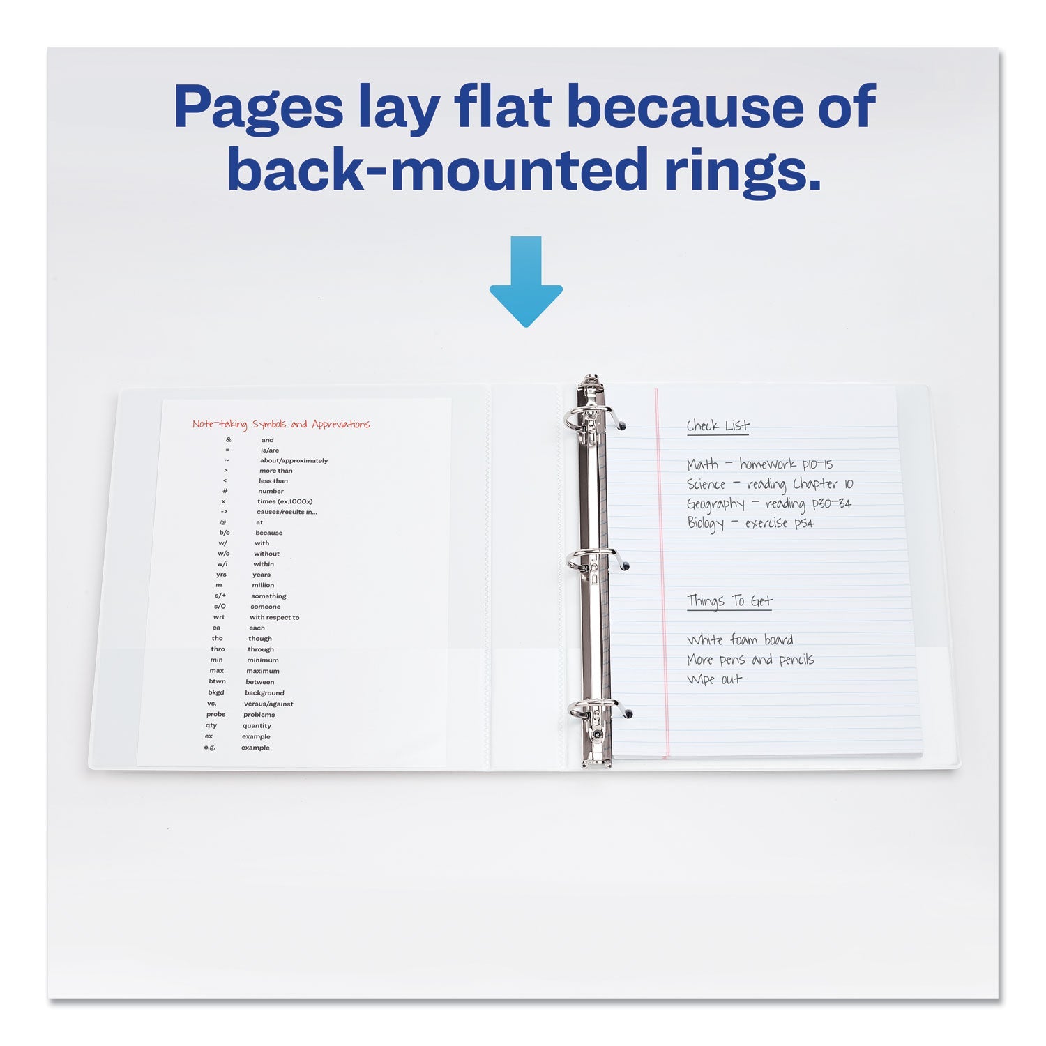 Avery® Durable View Binder With Durahinge And Ezd Rings, 3 Rings, 1" Capacity, 11 X 8.5, White, (9301)