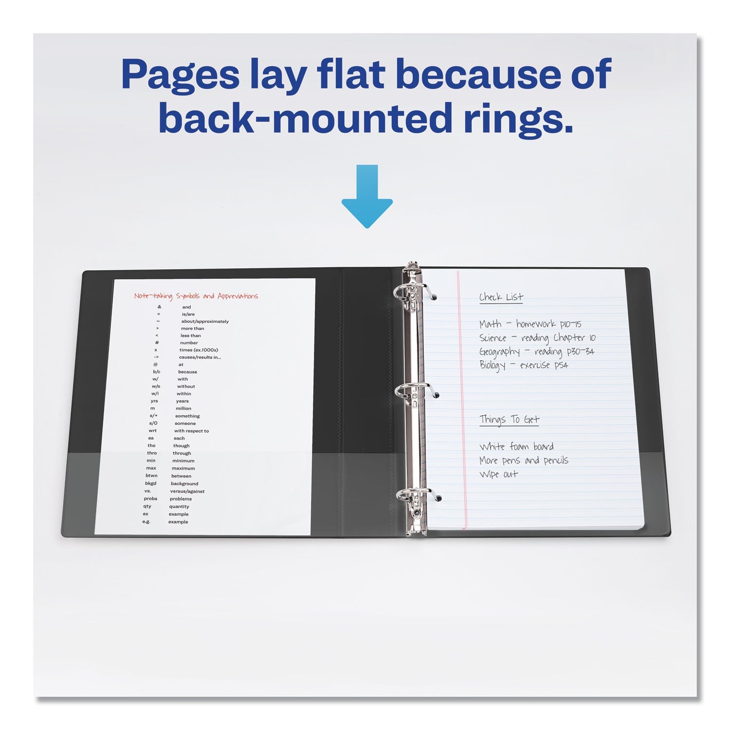 Avery® Durable View Binder With Durahinge And Slant Rings, 3 Rings, 1" Capacity, 11 X 8.5, Blue