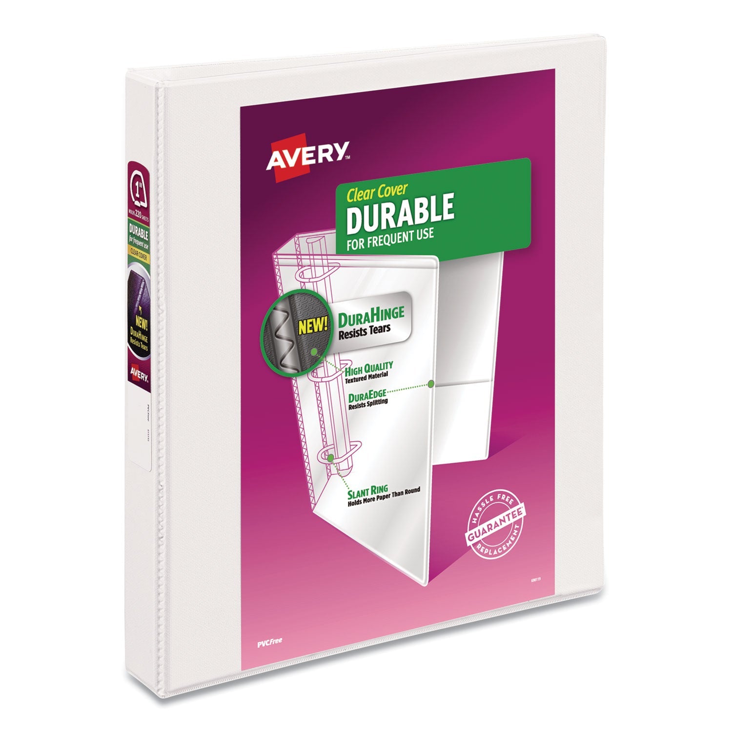 Durable View Binder | White | 1" Ring, 4/pack