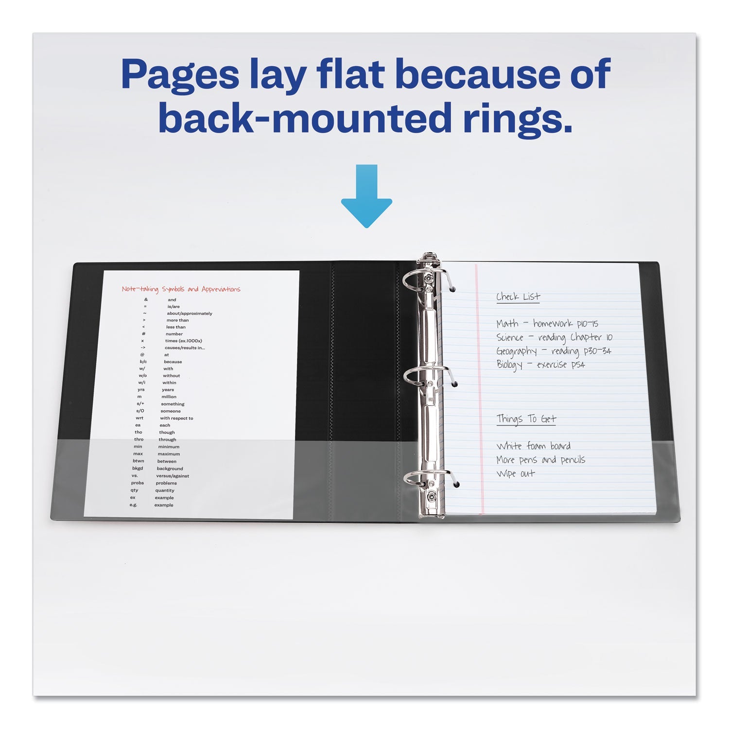 Avery® Durable View Binder With Durahinge And Slant Rings, 3 Rings, 2" Capacity, 11 X 8.5, Black