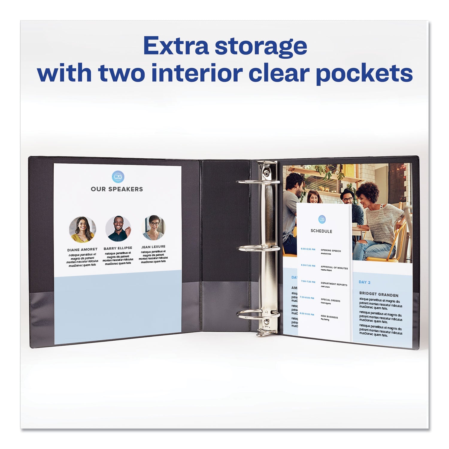 Avery® Mini Size Durable Non-View Binder With Round Rings, 3 Rings, 2" Capacity, 8.5 X 5.5, Black