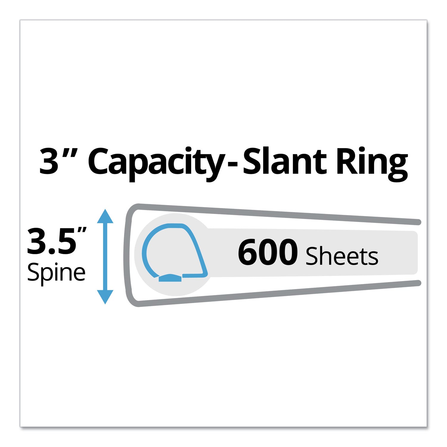 Avery® Durable Non-View Binder With Durahinge And Slant Rings, 3 Rings, 3" Capacity, 11 X 8.5, Green