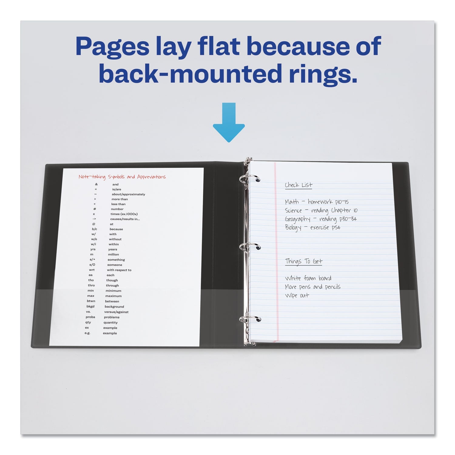 Avery® Mini Size Durable Non-View Binder With Round Rings, 3 Rings, 2" Capacity, 8.5 X 5.5, Black