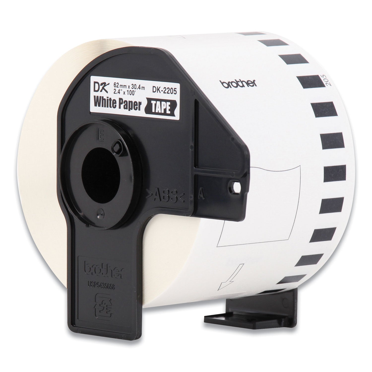 Brother Continuous Paper Label Tape, 2.4" X 100 Ft, White, 3 Rolls/pack