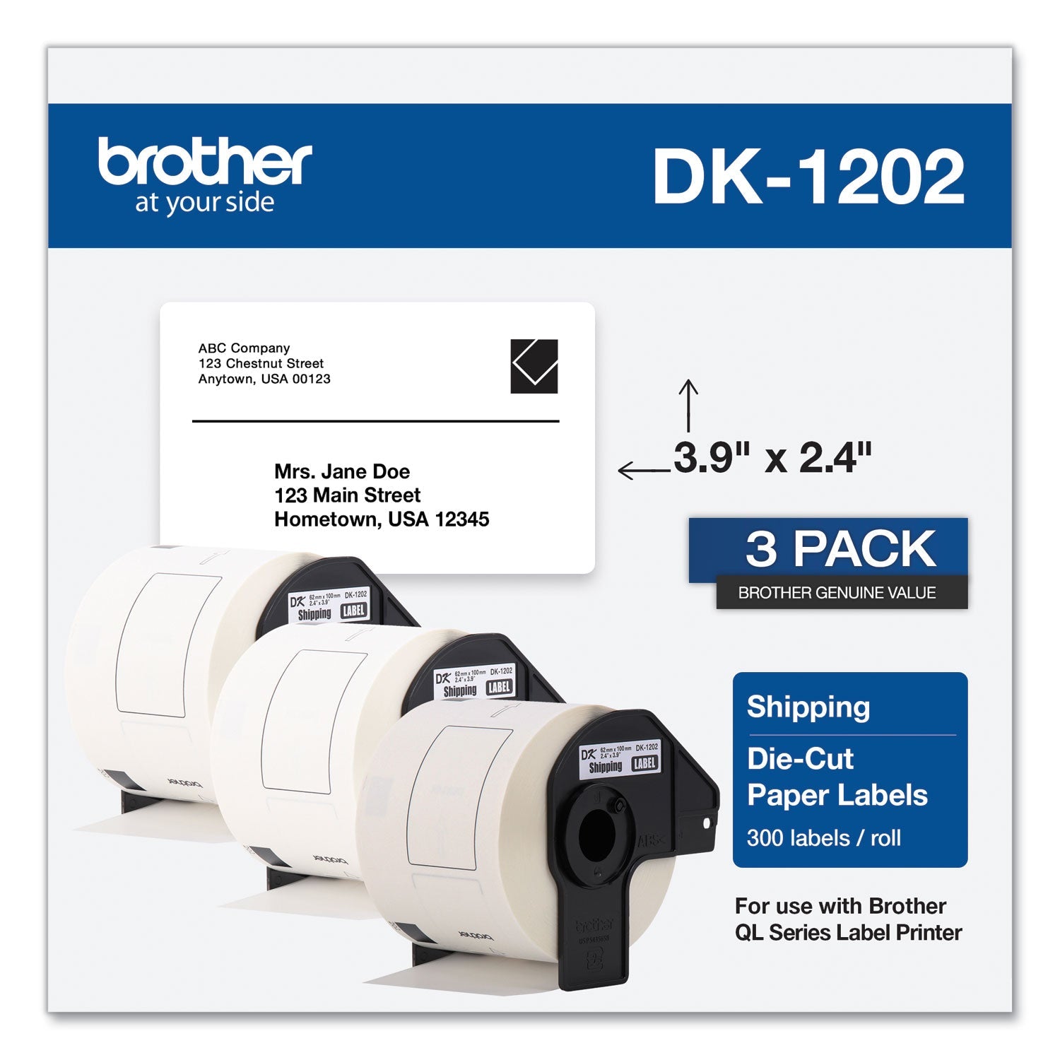 Die-Cut Shipping Labels | 2.4x3.9 | 900/Pack