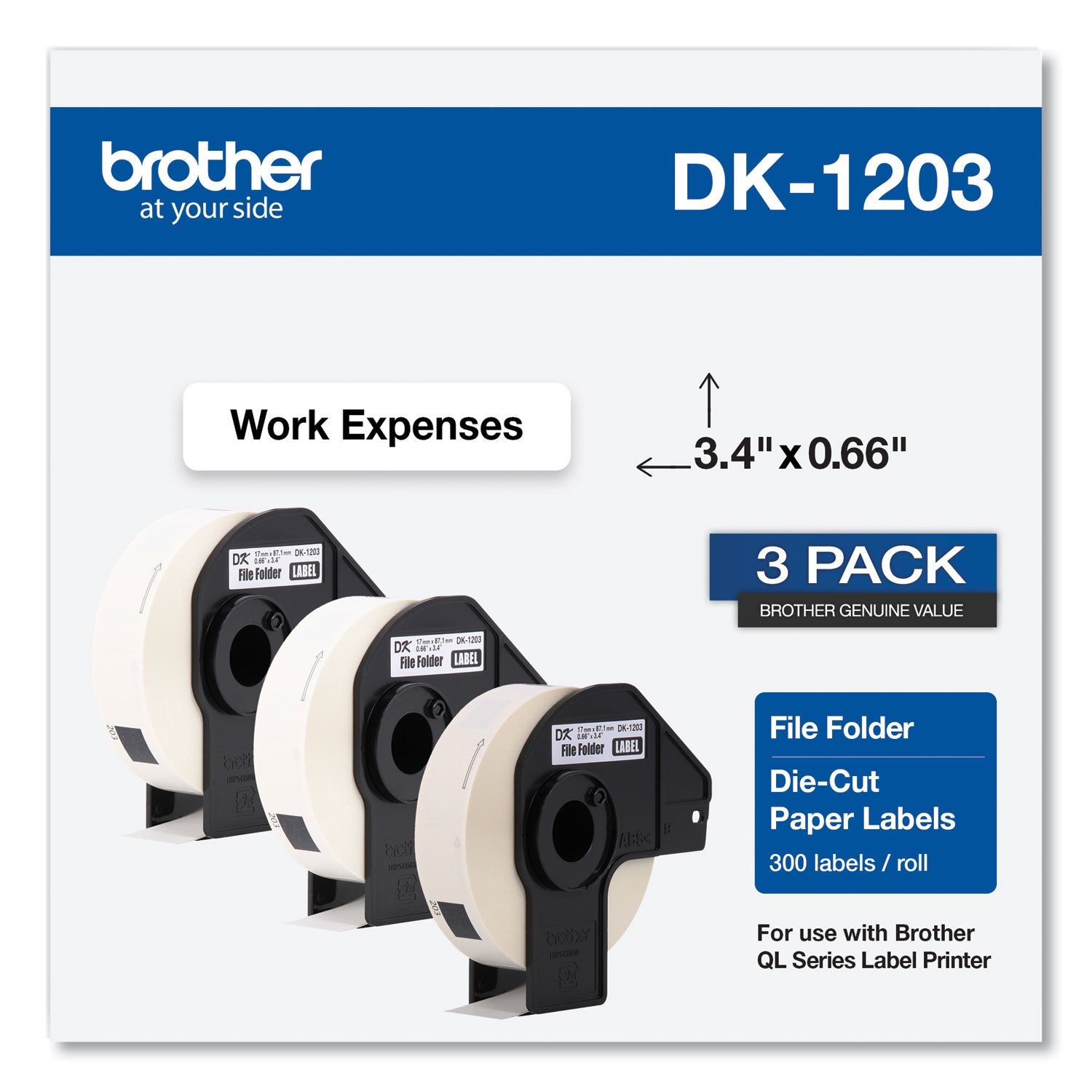 Die-Cut File Folder Labels | White | 900/Pack