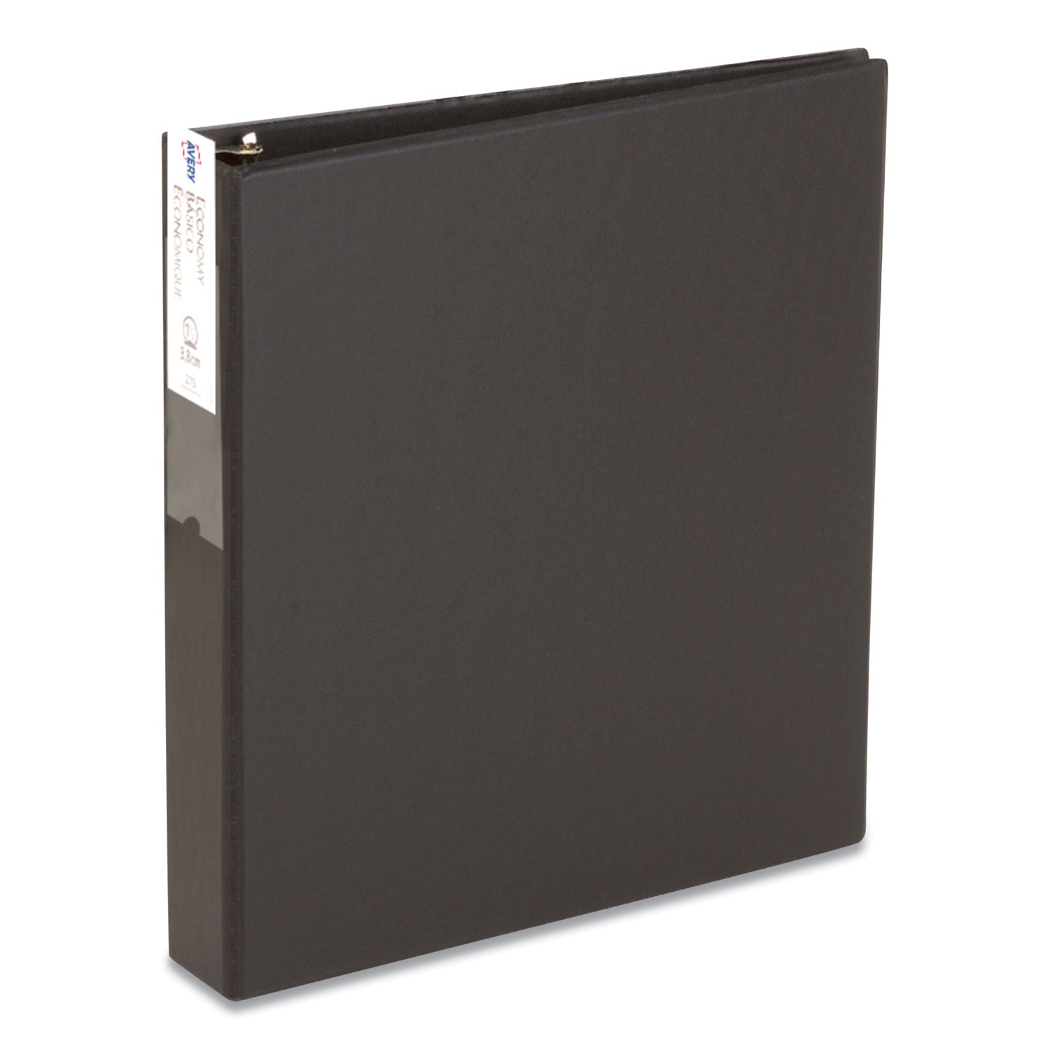 Avery® Economy Non-View Binder With Round Rings, 3 Rings, 1.5" Capacity, 11 X 8.5, Black, (4401)