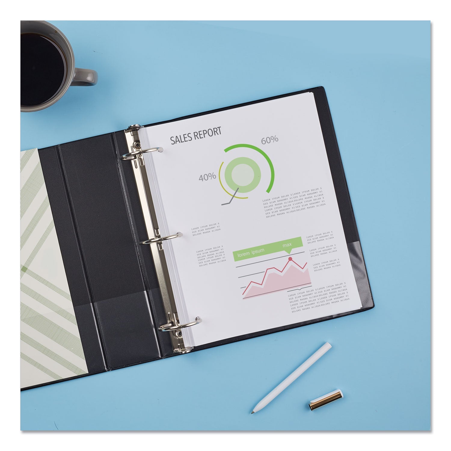 Avery® Economy Non-View Binder With Round Rings, 3 Rings, 2" Capacity, 11 X 8.5, Black, (3501) - Bloom Skins