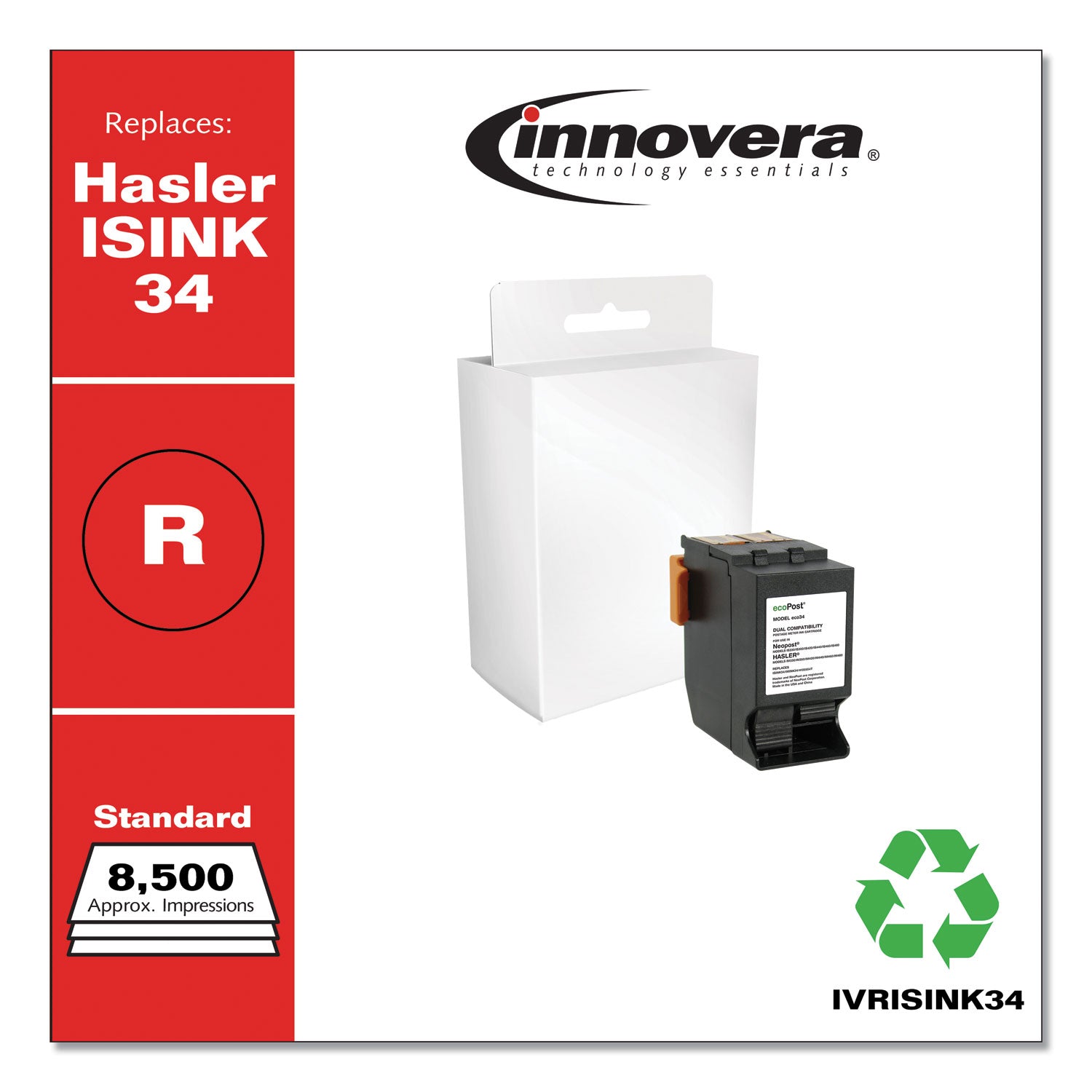 Remanufactured Red Postage Meter Ink | For ISINK34