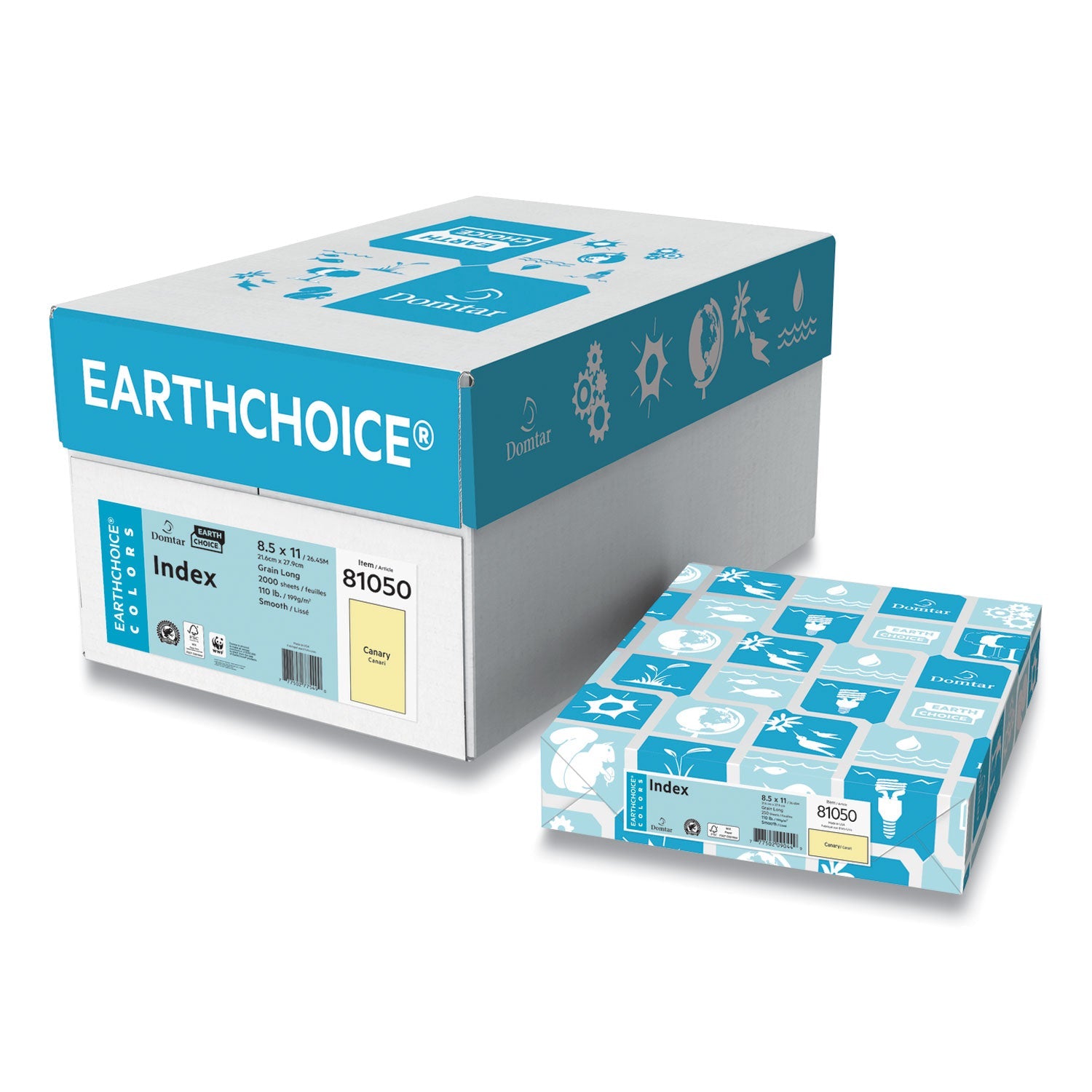 Domtar Canary Card Stock | 110 lb 250/Pack