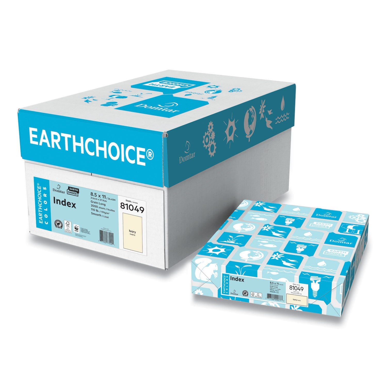 Domtar Ivory Card Stock | 110 lb 250/Pack